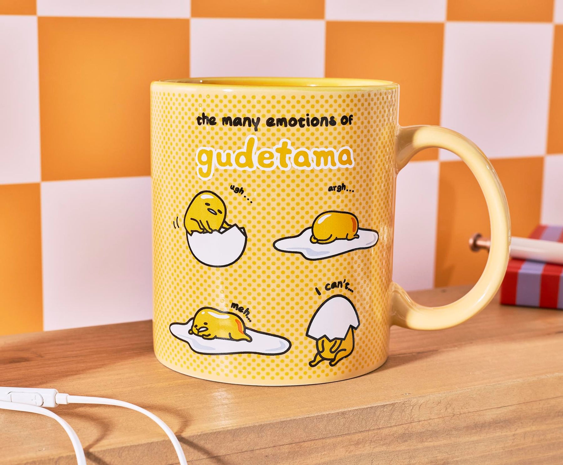 Sanrio Gudetama "Many Emotions" Ceramic Mug | Holds 20 Ounces
