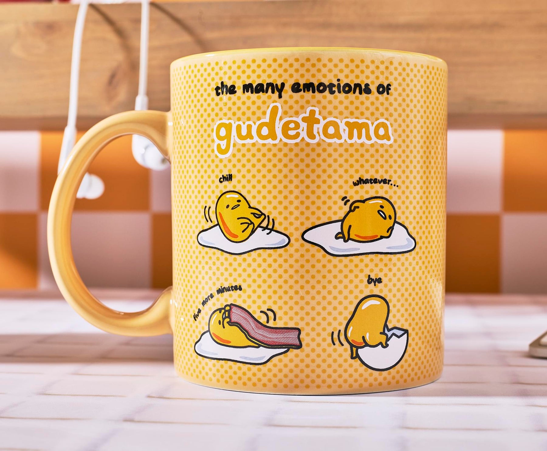 Sanrio Gudetama "Many Emotions" Ceramic Mug | Holds 20 Ounces