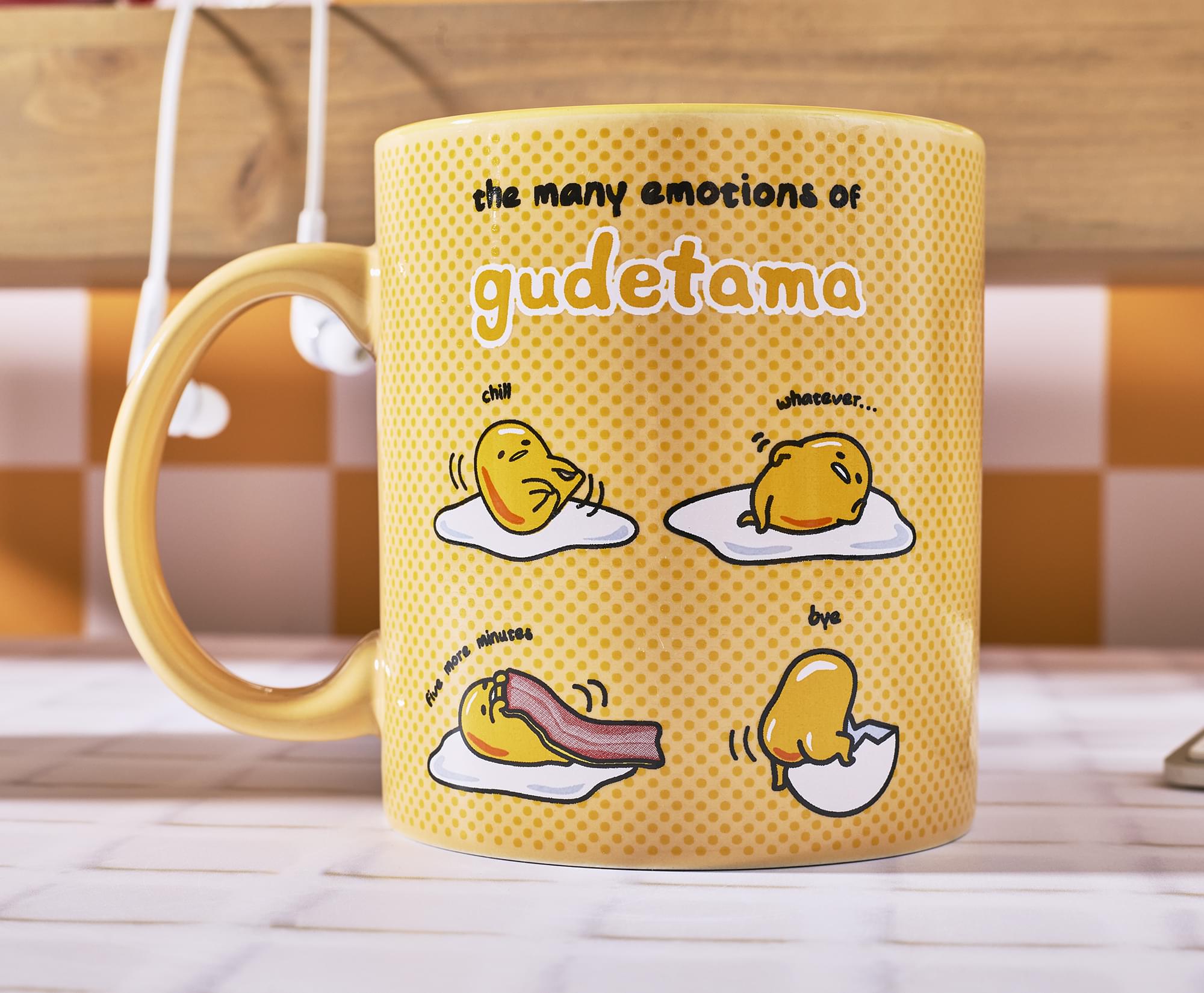 Sanrio Gudetama "Many Emotions" Ceramic Mug | Holds 20 Ounces