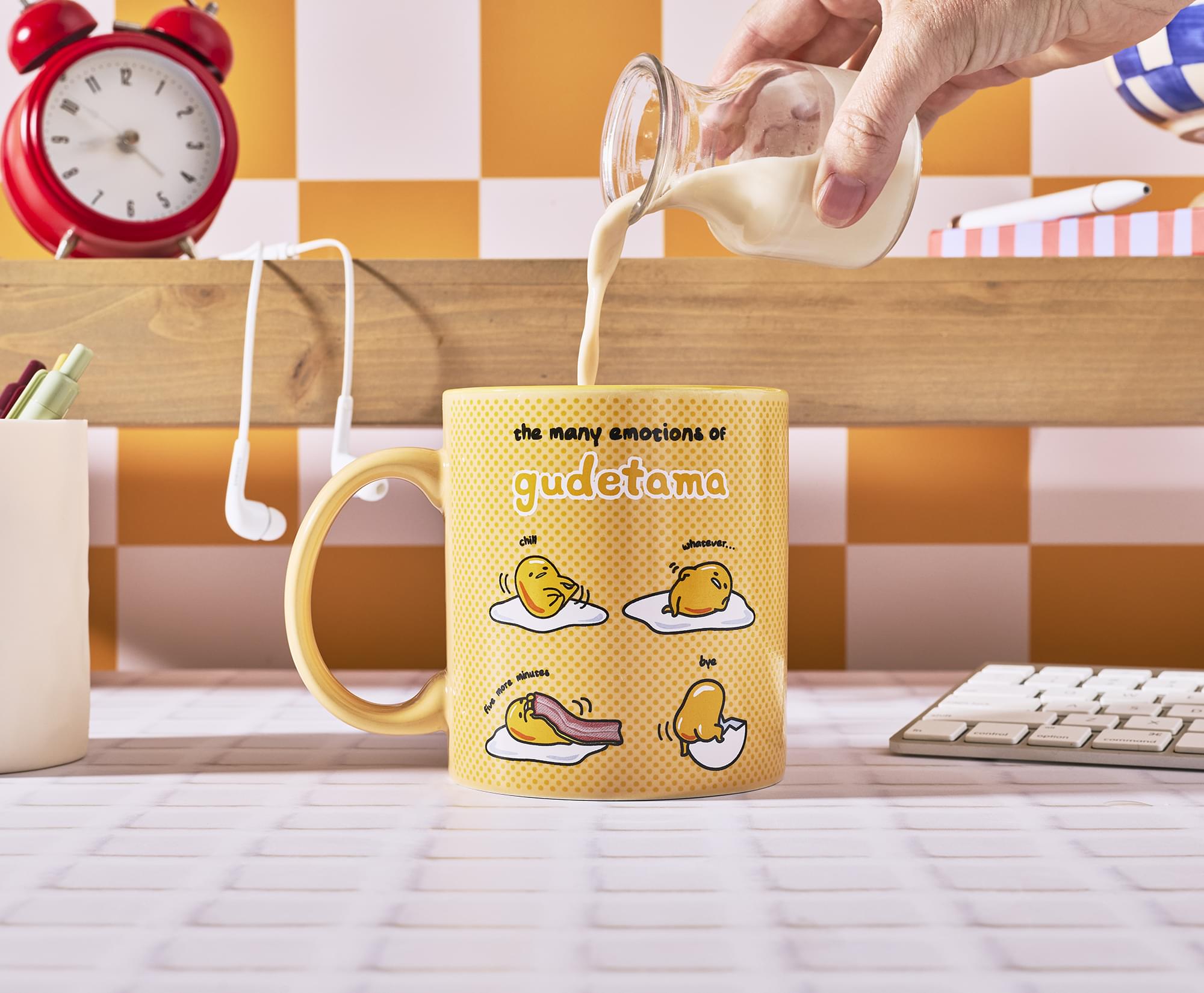Sanrio Gudetama "Many Emotions" Ceramic Mug | Holds 20 Ounces