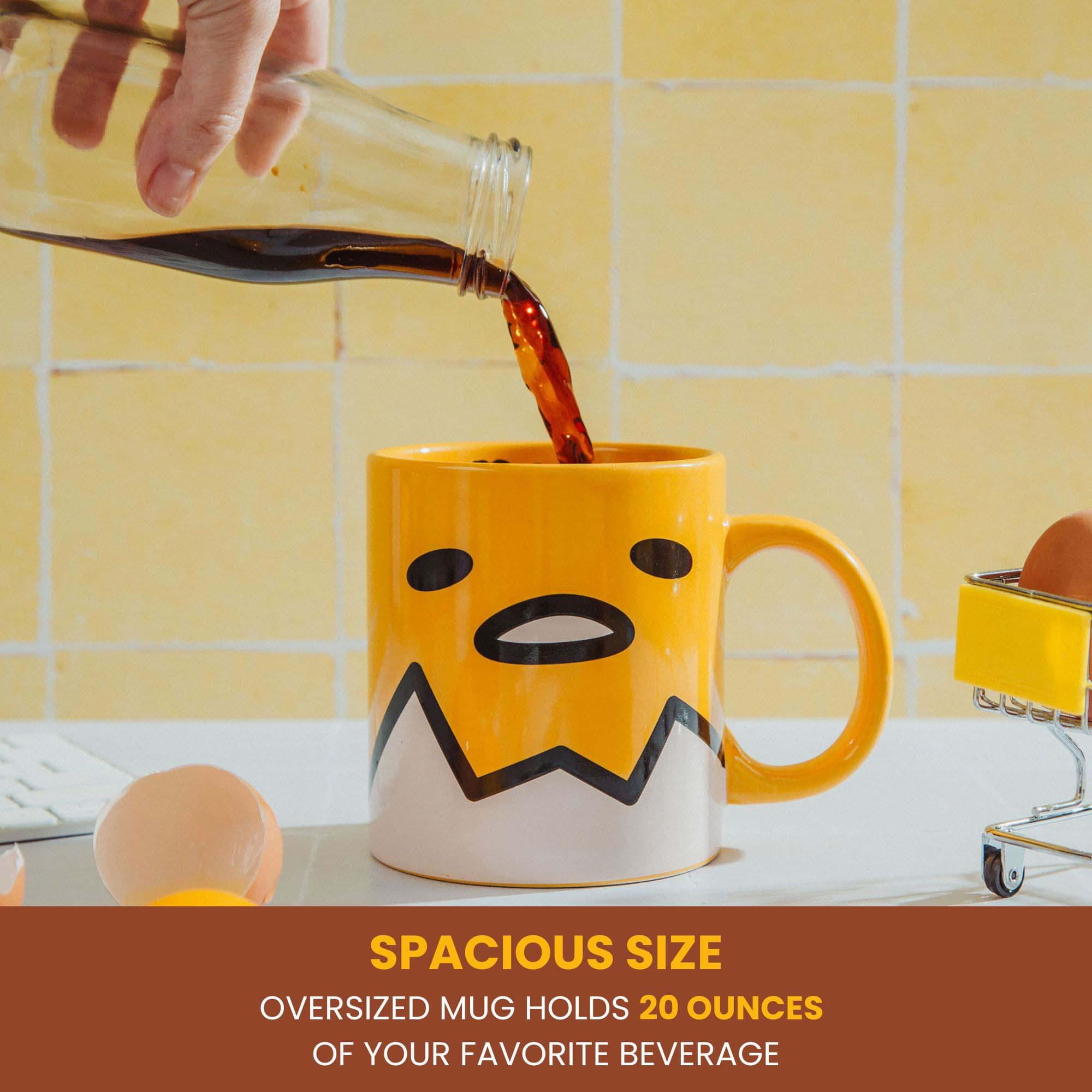 Sanrio Gudetama Face Ceramic Mug | Holds 20 Ounces