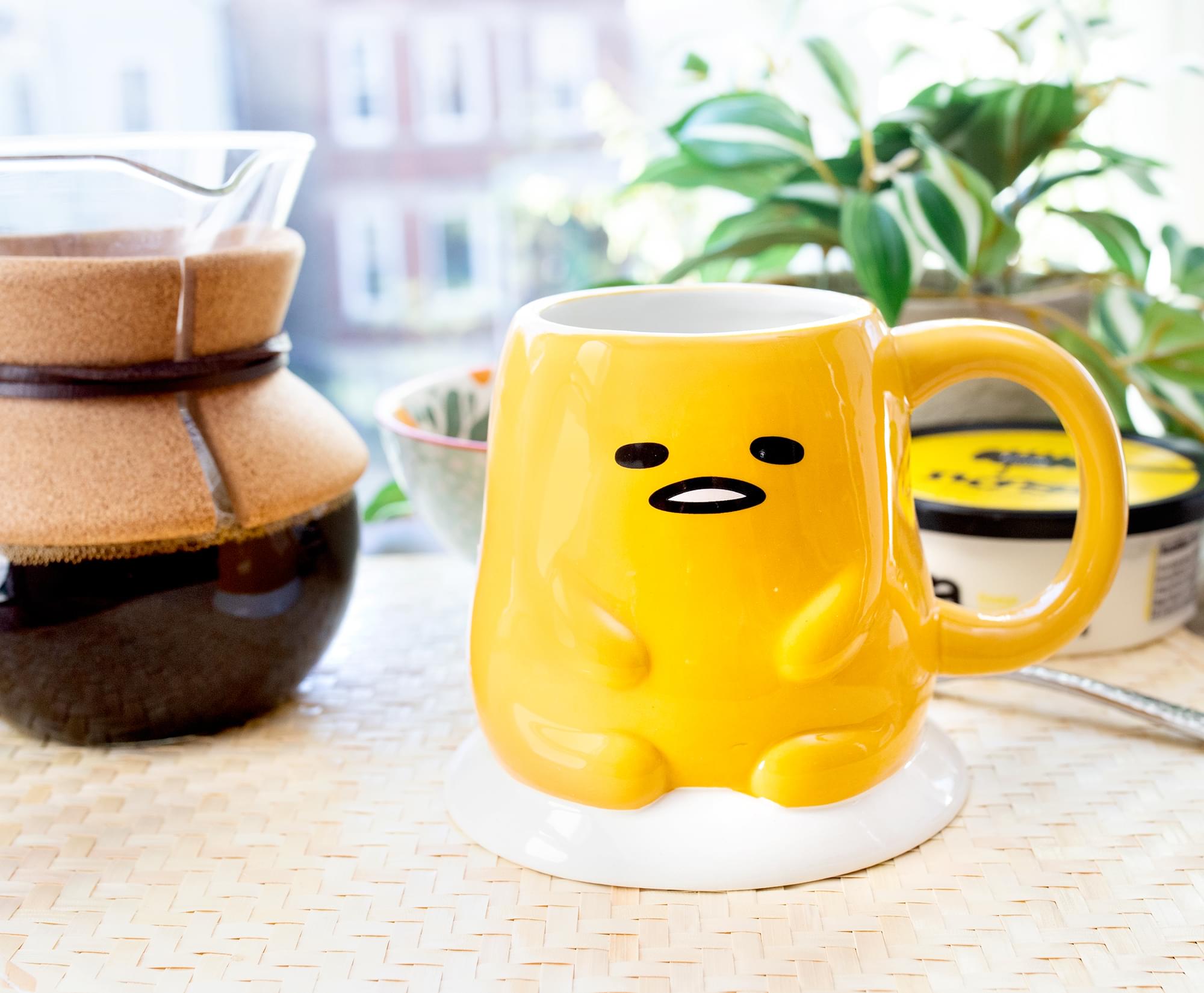 Sanrio Gudetama "Lazy Egg" Sculpted Ceramic Mug | Holds 20 Ounces