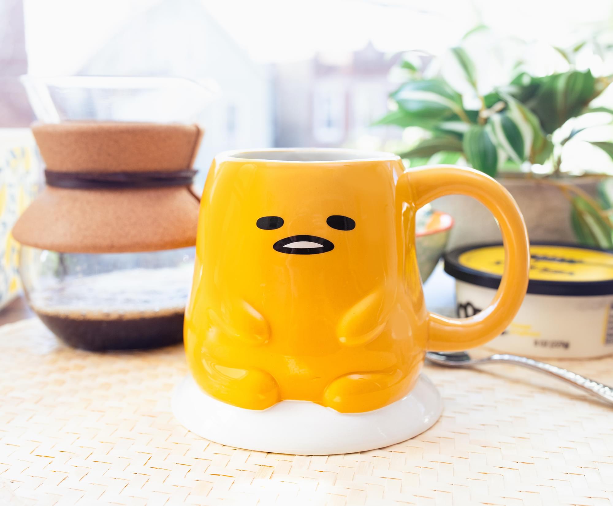 Sanrio Gudetama "Lazy Egg" Sculpted Ceramic Mug | Holds 20 Ounces