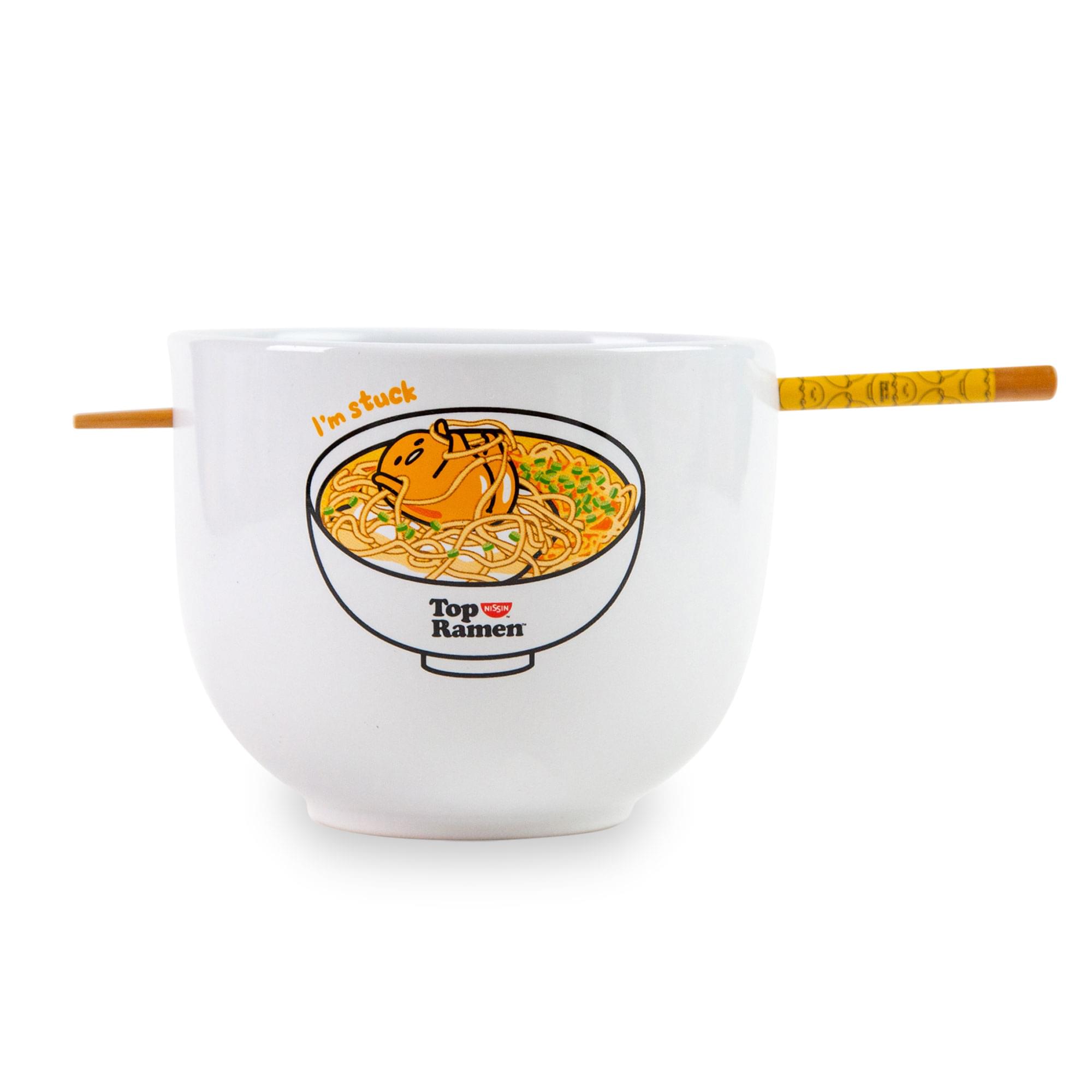 Sanrio Gudetama x Top Ramen "Dream Come True" Ramen Bowl and Chopstick Set