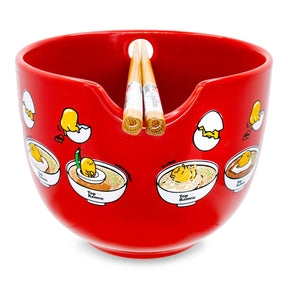 Sanrio Gudetama x Nissin Top Ramen 20-Ounce Noodle Bowl and Chopstick Set