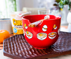 Sanrio Gudetama x Nissin Top Ramen 20-Ounce Noodle Bowl and Chopstick Set