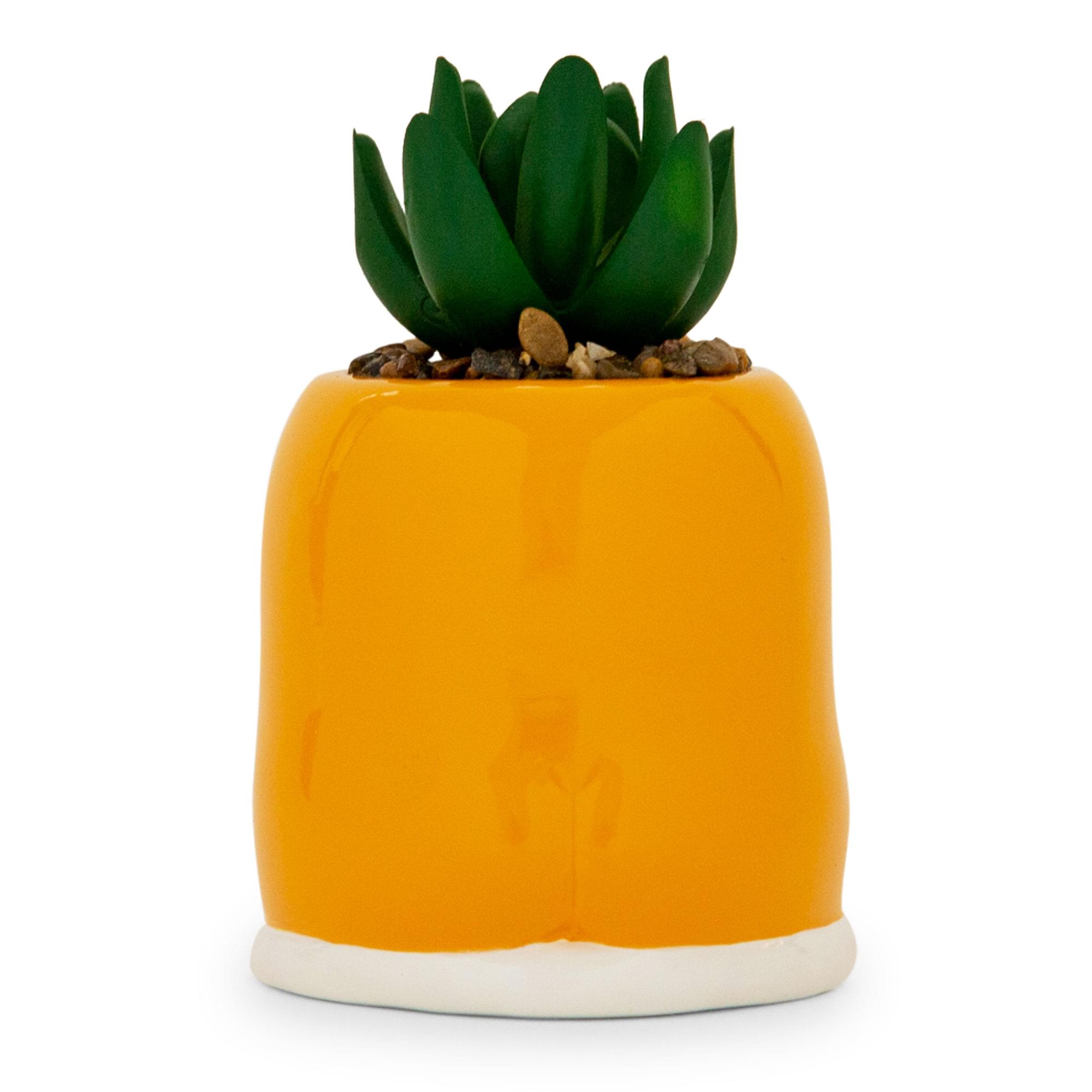 Sanrio Gudetama Meditation 3-Inch Mini Planter With Artificial Succulent