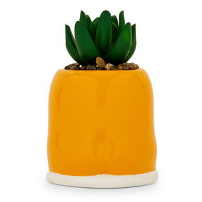 Sanrio Gudetama Meditation 3-Inch Mini Planter With Artificial Succulent