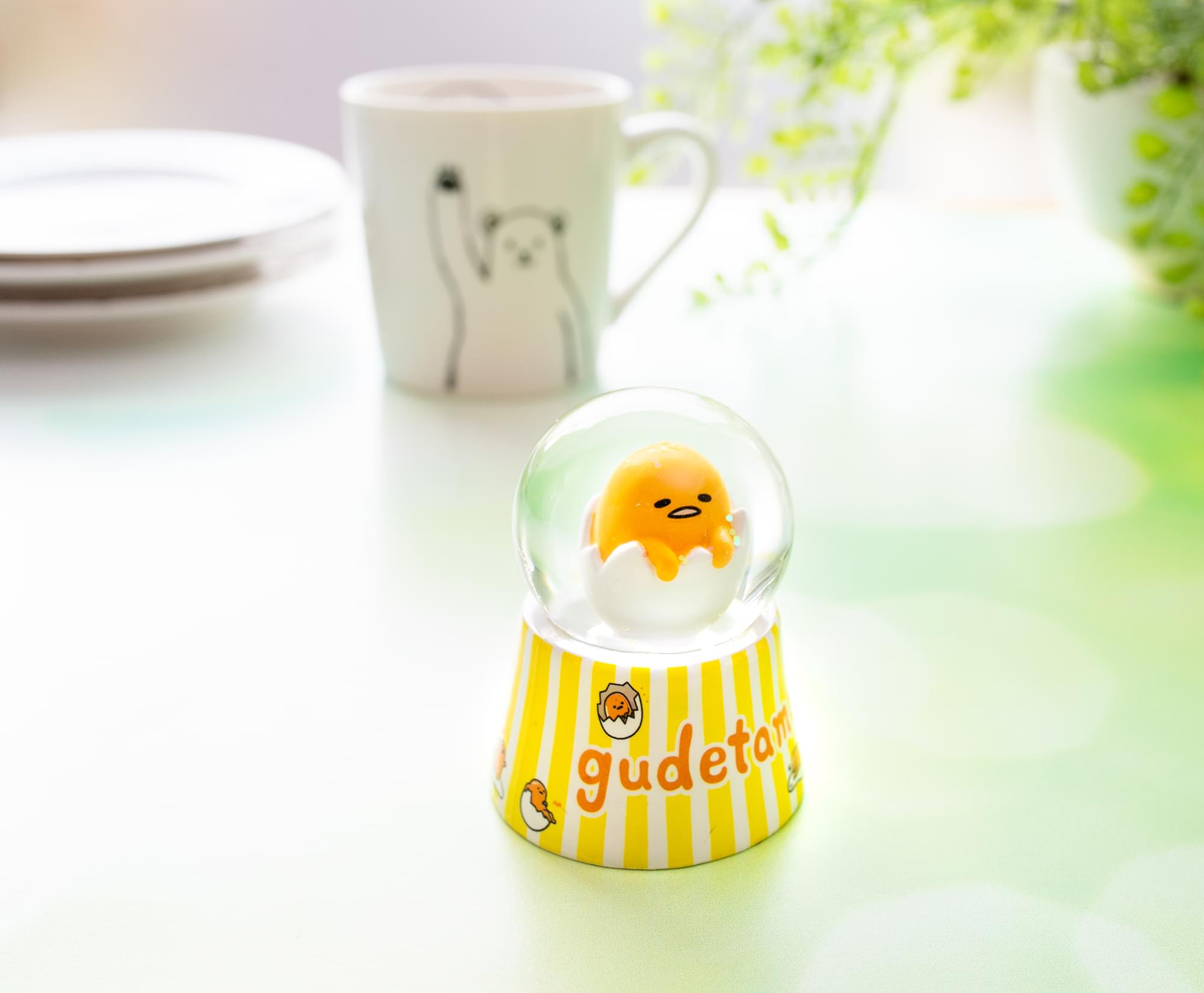 Sanrio Gudetama Mini Light-Up Snow Globe | 3 Inches Tall