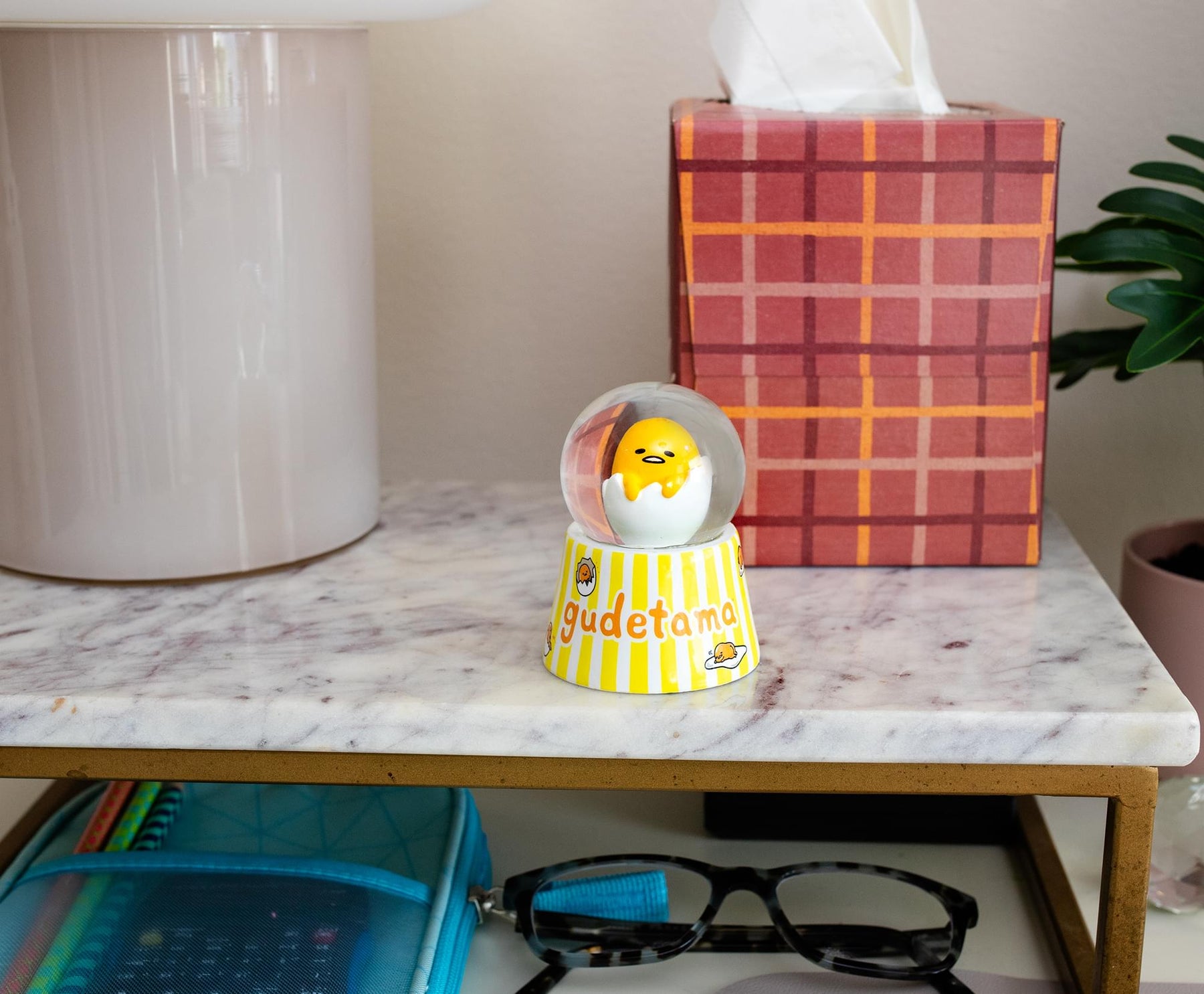 Sanrio Gudetama Mini Light-Up Snow Globe | 3 Inches Tall