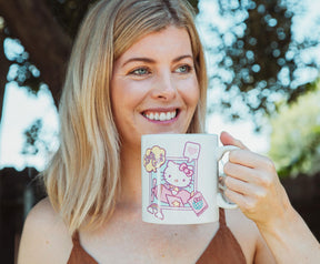 Sanrio Hello Kitty "Let's Go" Travel Destination Ceramic Mug | Holds 20 Ounces