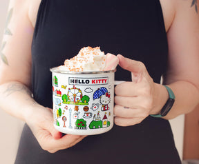 Sanrio Hello Kitty Destination Town Enamel Camper Mug | Holds 21 Ounces