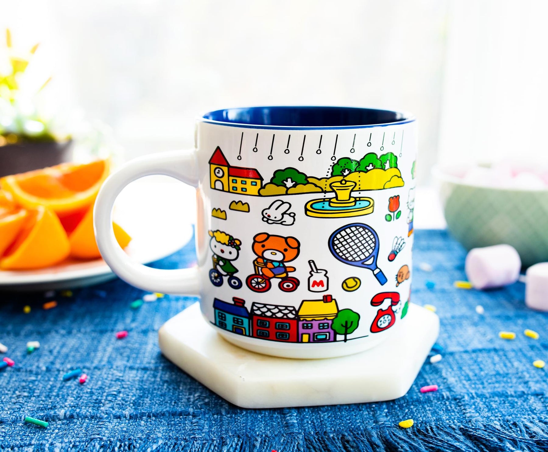 Sanrio Hello Kitty Red Map Ceramic Mug | Holds 13 Ounces