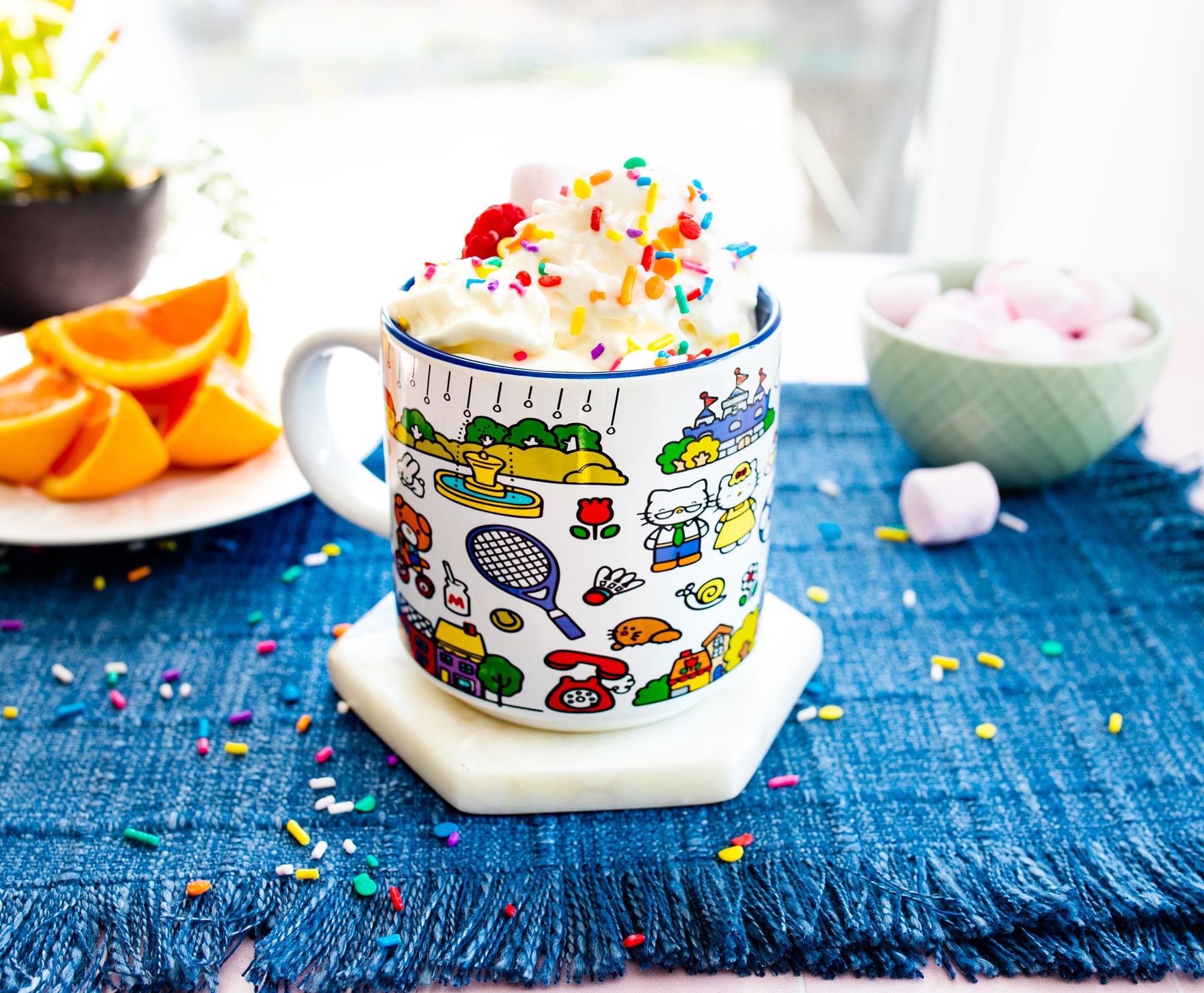 Sanrio Hello Kitty Red Map Ceramic Mug | Holds 13 Ounces