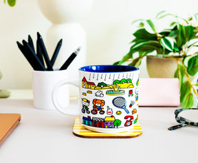 Sanrio Hello Kitty Red Map Ceramic Mug | Holds 13 Ounces