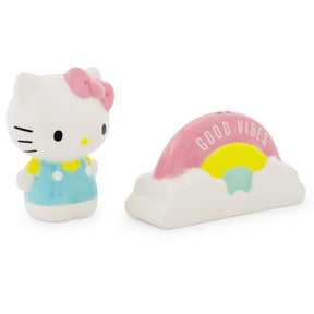 Sanrio Hello Kitty and Rainbow Ceramic Salt and Pepper Shaker Set