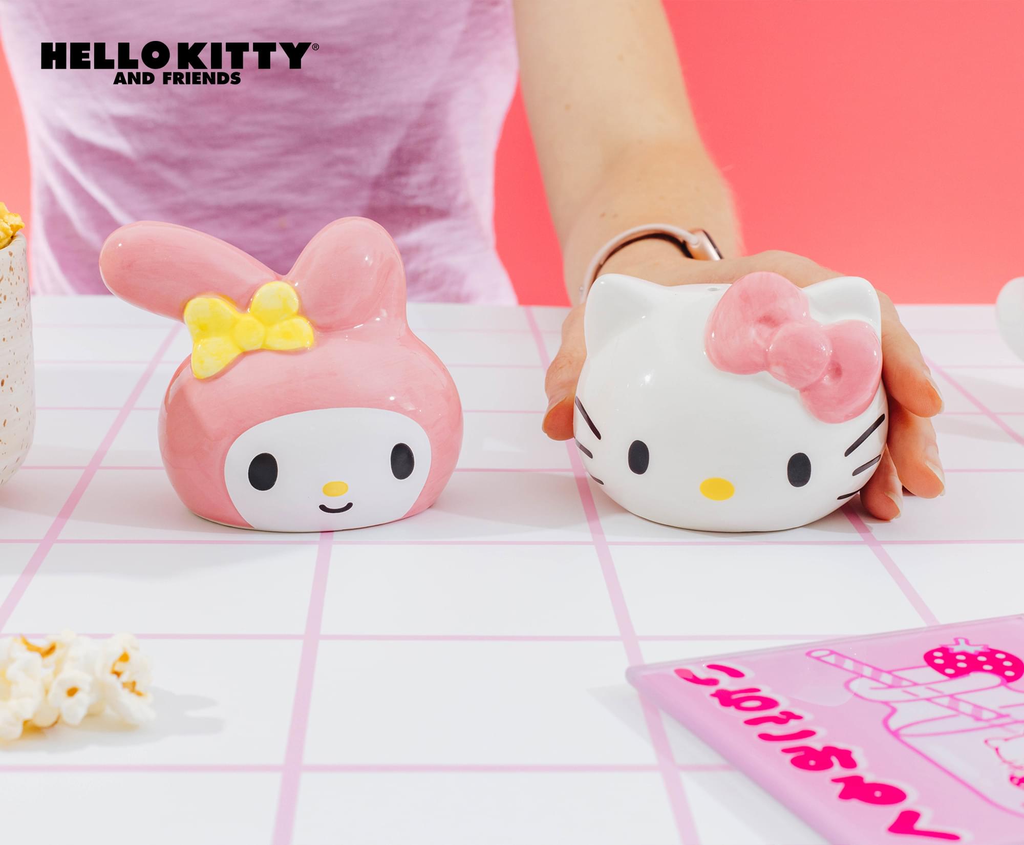 Sanrio Hello Kitty and My Melody Ceramic Salt and Pepper Shaker Set