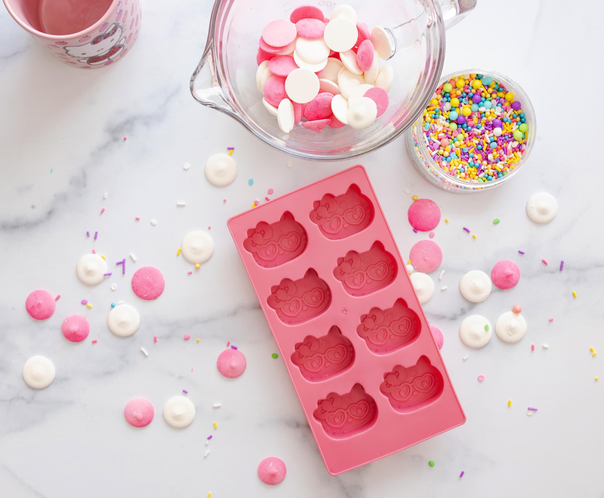 Sanrio Hello Kitty Hearts Silicone Ice Cube Tray | Makes 8 Cubes
