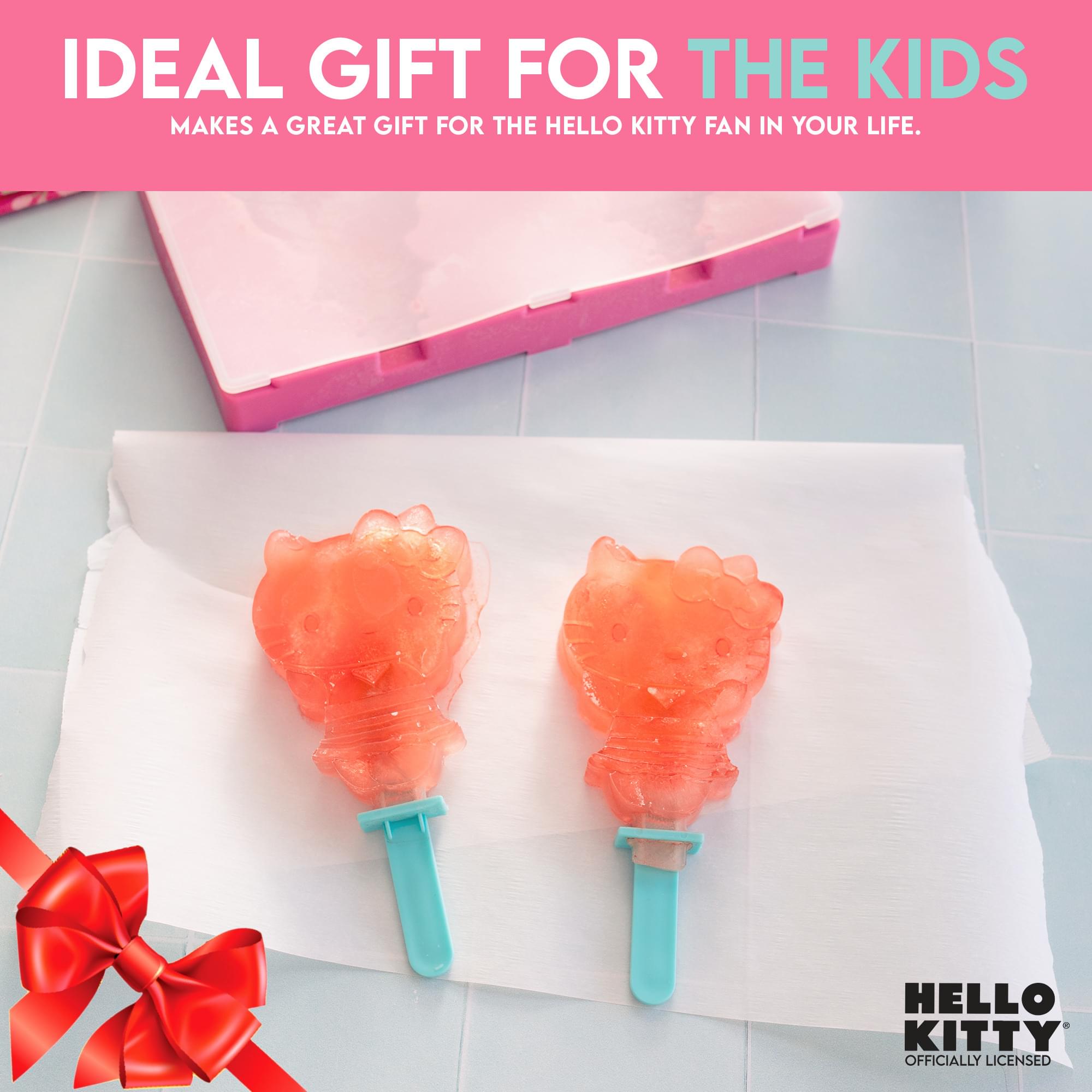 Sanrio Hello Kitty Silicone Popsicle Mold Shapes With Plastic Sticks