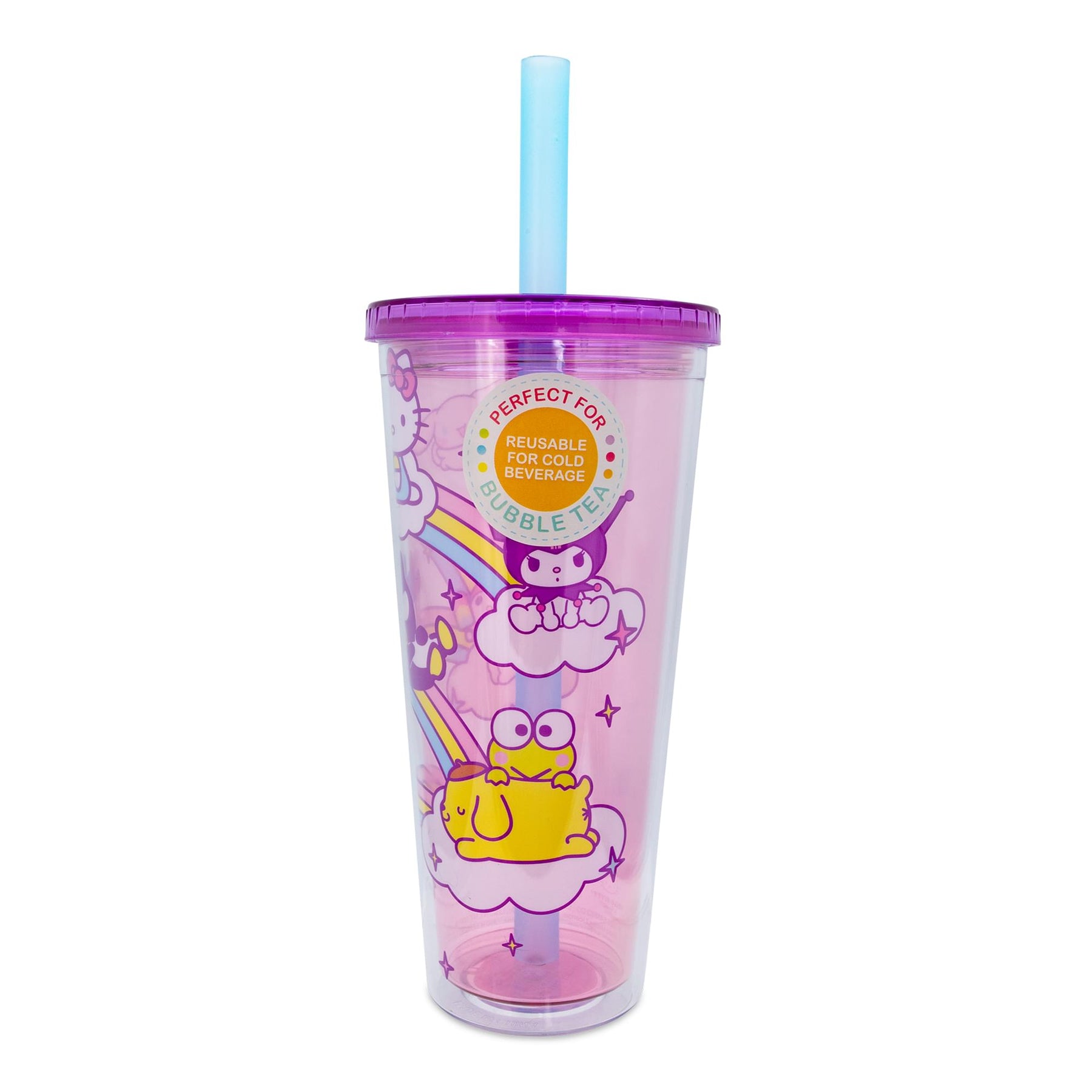 Sanrio Hello Kitty and Friends Carnival Cup With Lid and Straw | Holds 24 Ounces