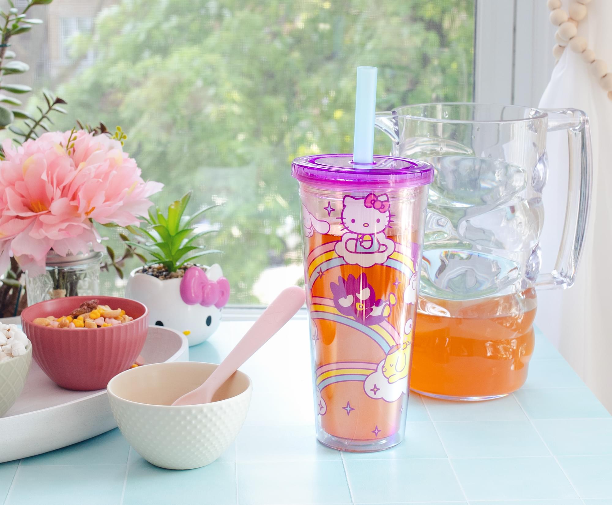 Sanrio Hello Kitty and Friends Carnival Cup With Lid and Straw | Holds 24 Ounces