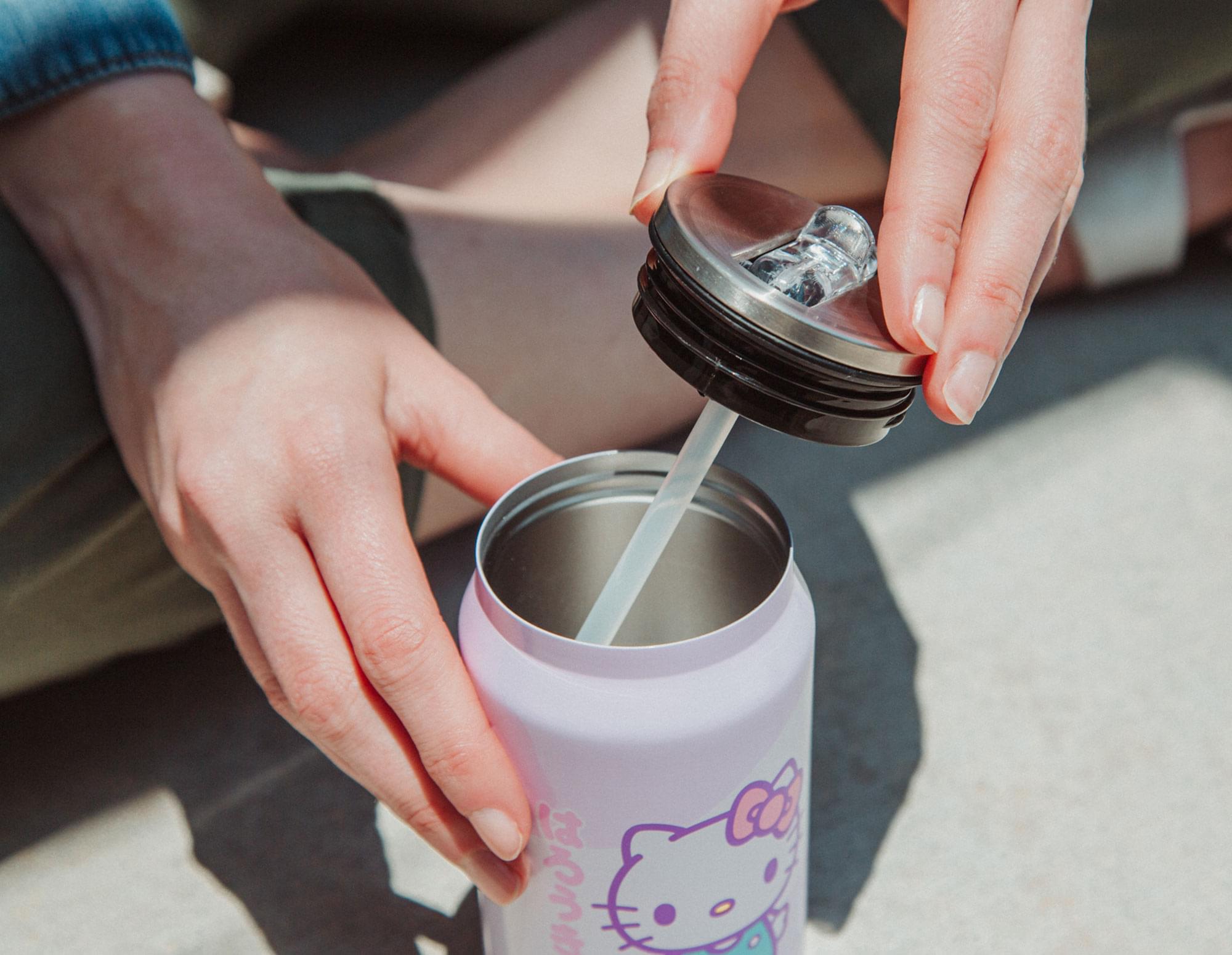 Sanrio Hello Kitty Pink Stainless Steel Drinking Can | Holds 12 Ounces