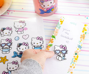 Sanrio Hello Kitty Mermaid Twist Spout Water Bottle and Sticker Set | 32 Ounces