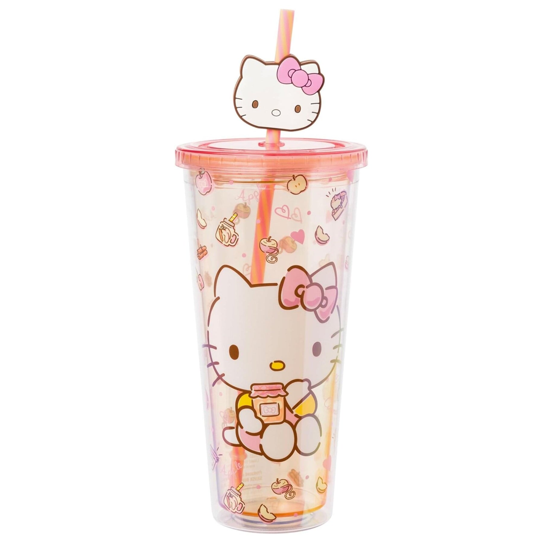 Sanrio Hello Kitty Sweet Snacks 24-Ounce Carnival Cup With Straw Topper Charm