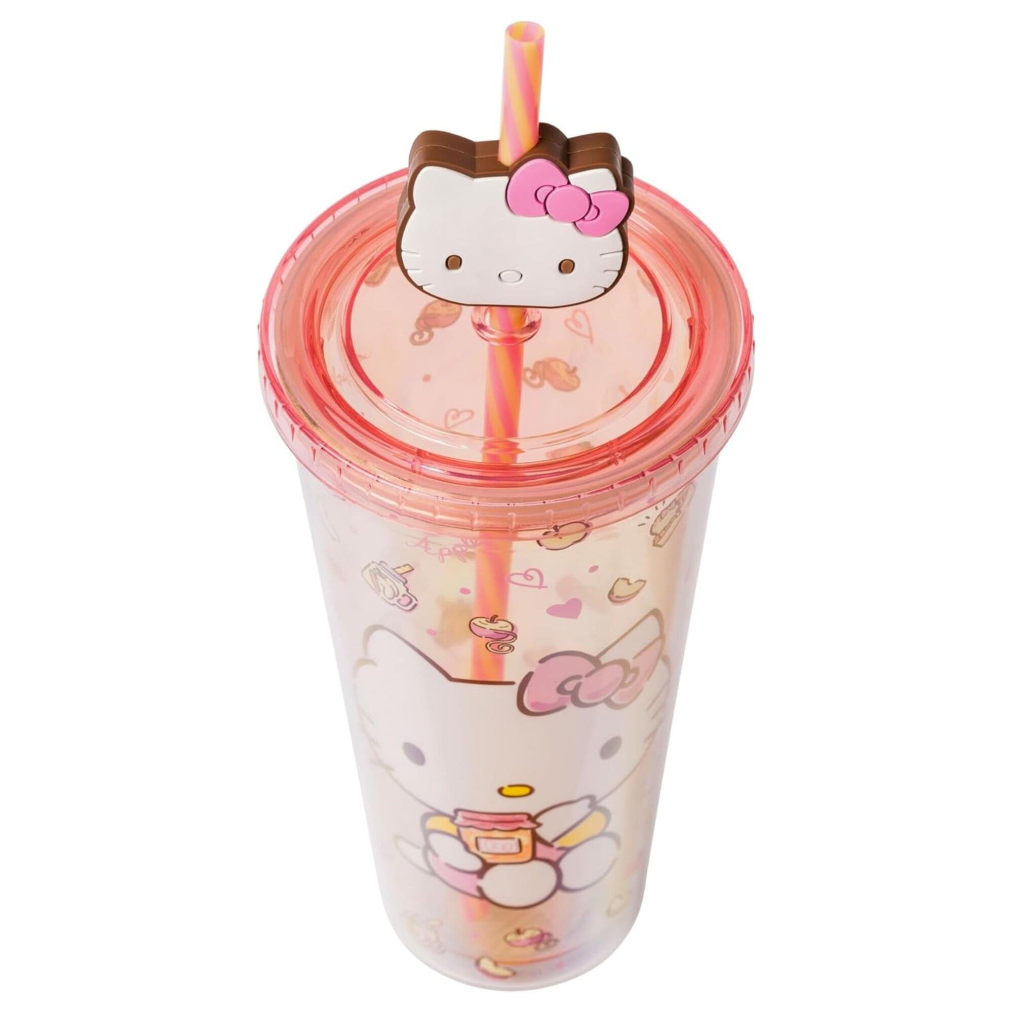 Sanrio Hello Kitty Sweet Snacks 24-Ounce Carnival Cup With Straw Topper Charm