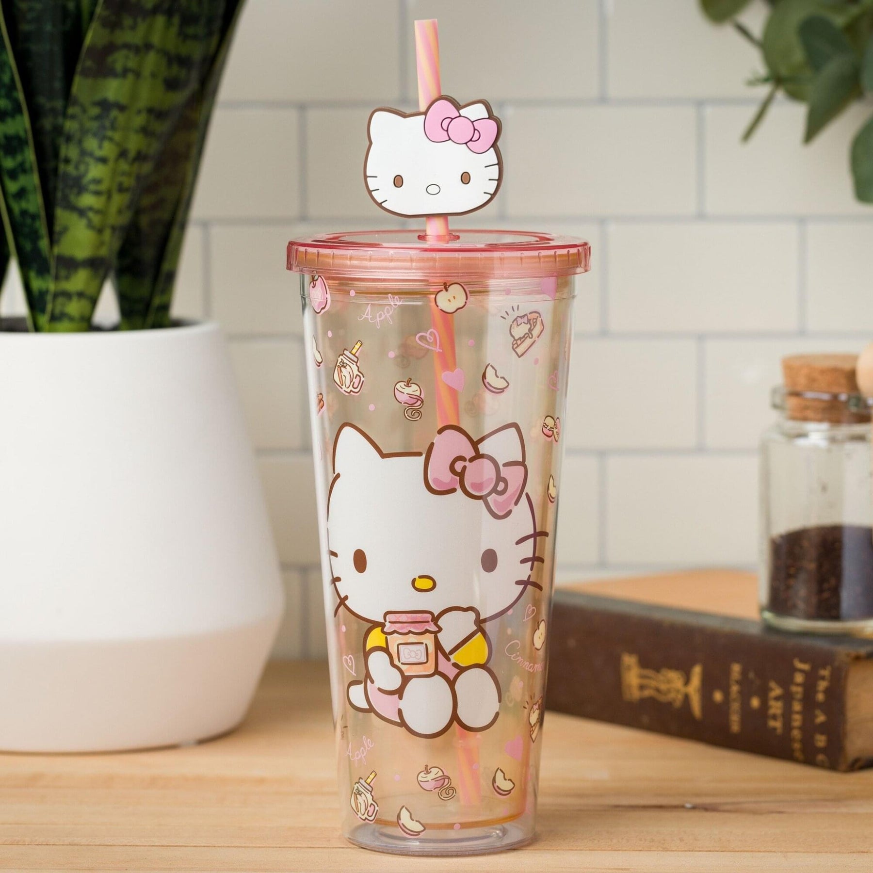 Sanrio Hello Kitty Sweet Snacks 24-Ounce Carnival Cup With Straw Topper Charm