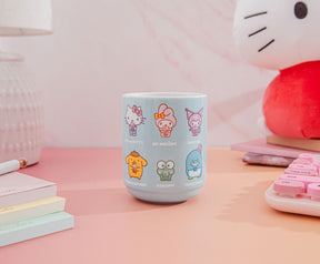 Sanrio Hello Kitty and Friends Drinking Boba Asian Ceramic Tea Cup | 9 Ounces