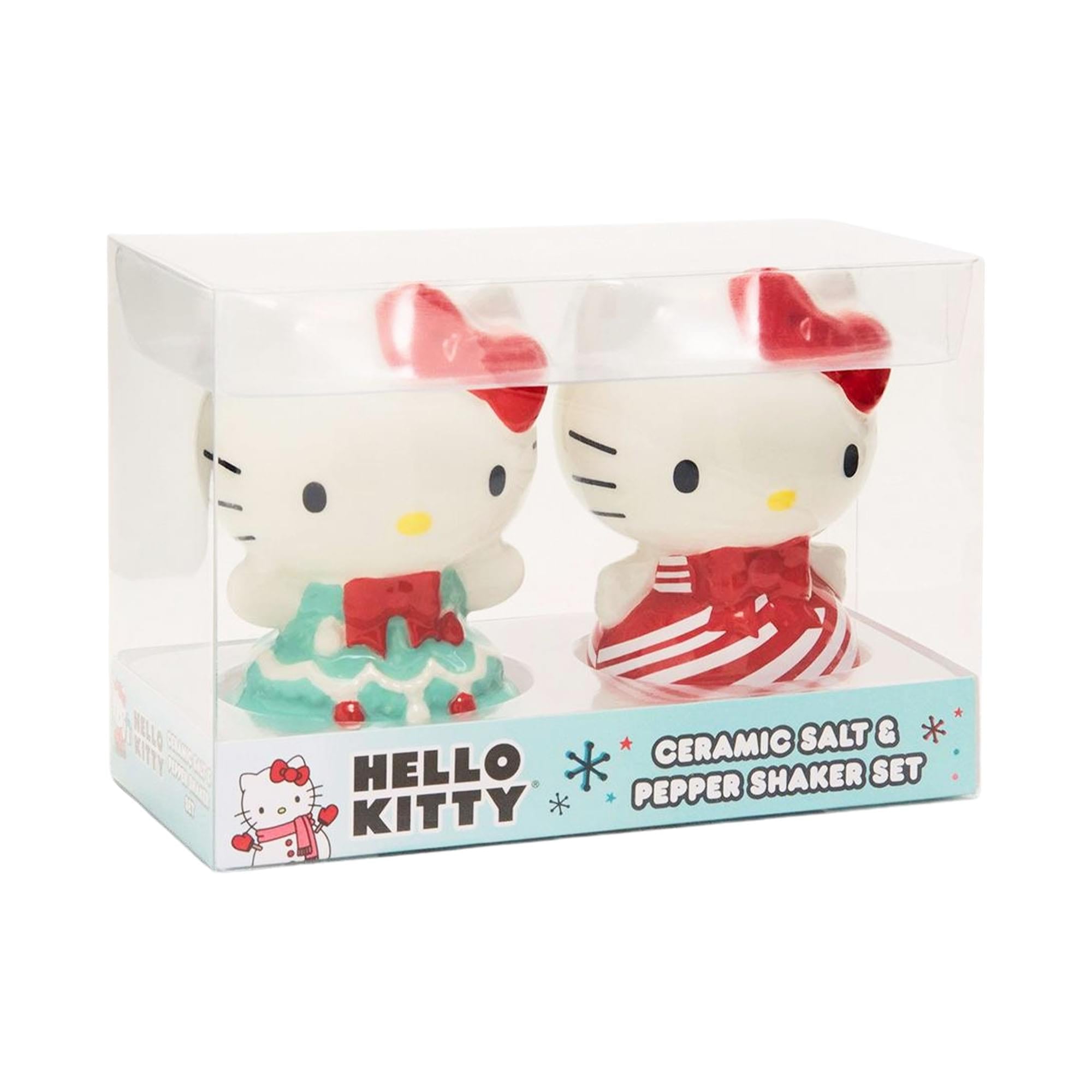 Sanrio Hello Kitty Holiday Dresses Ceramic Salt and Pepper Shaker Set