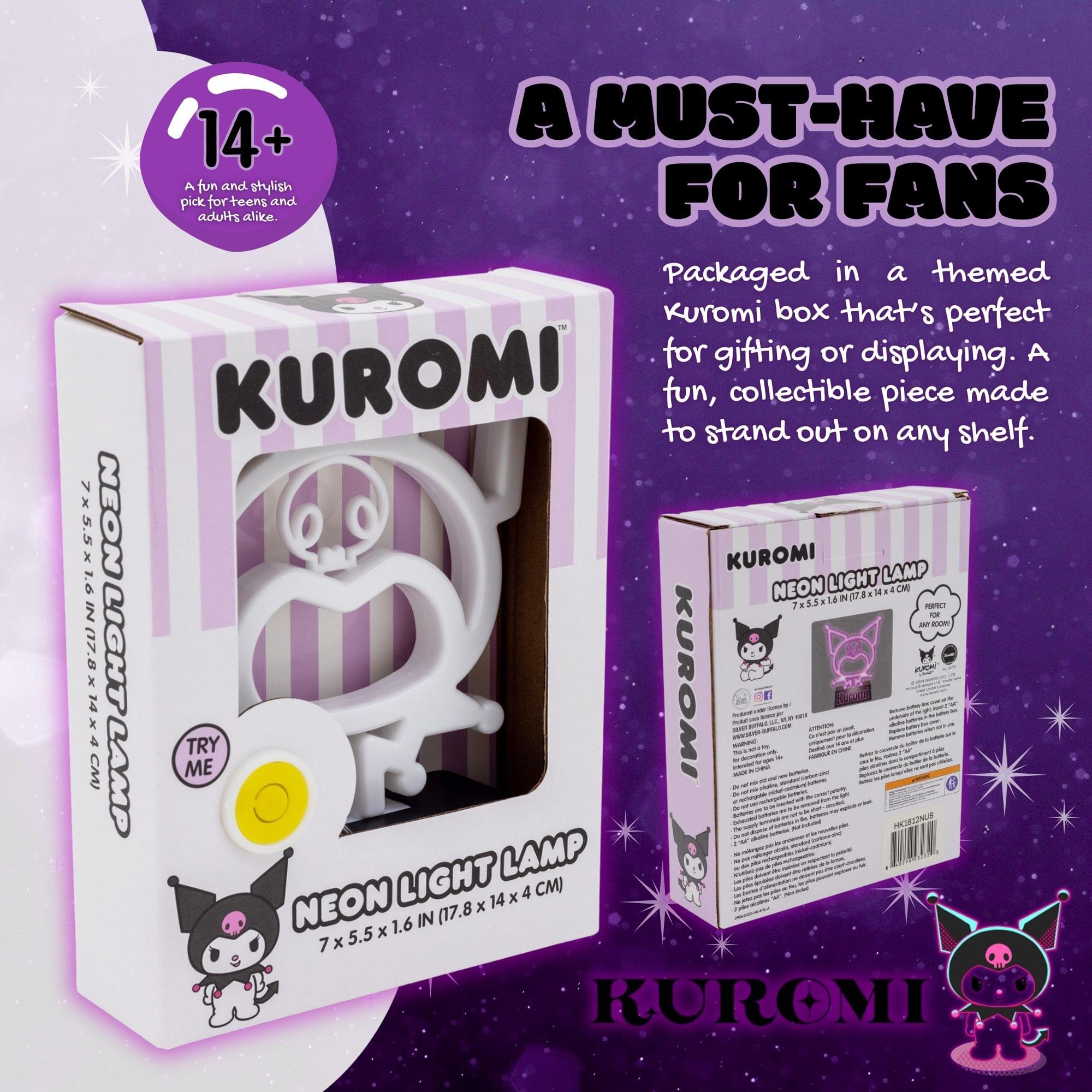 Sanrio Kuromi Silhouette 7-Inch LED Neon Mood Light