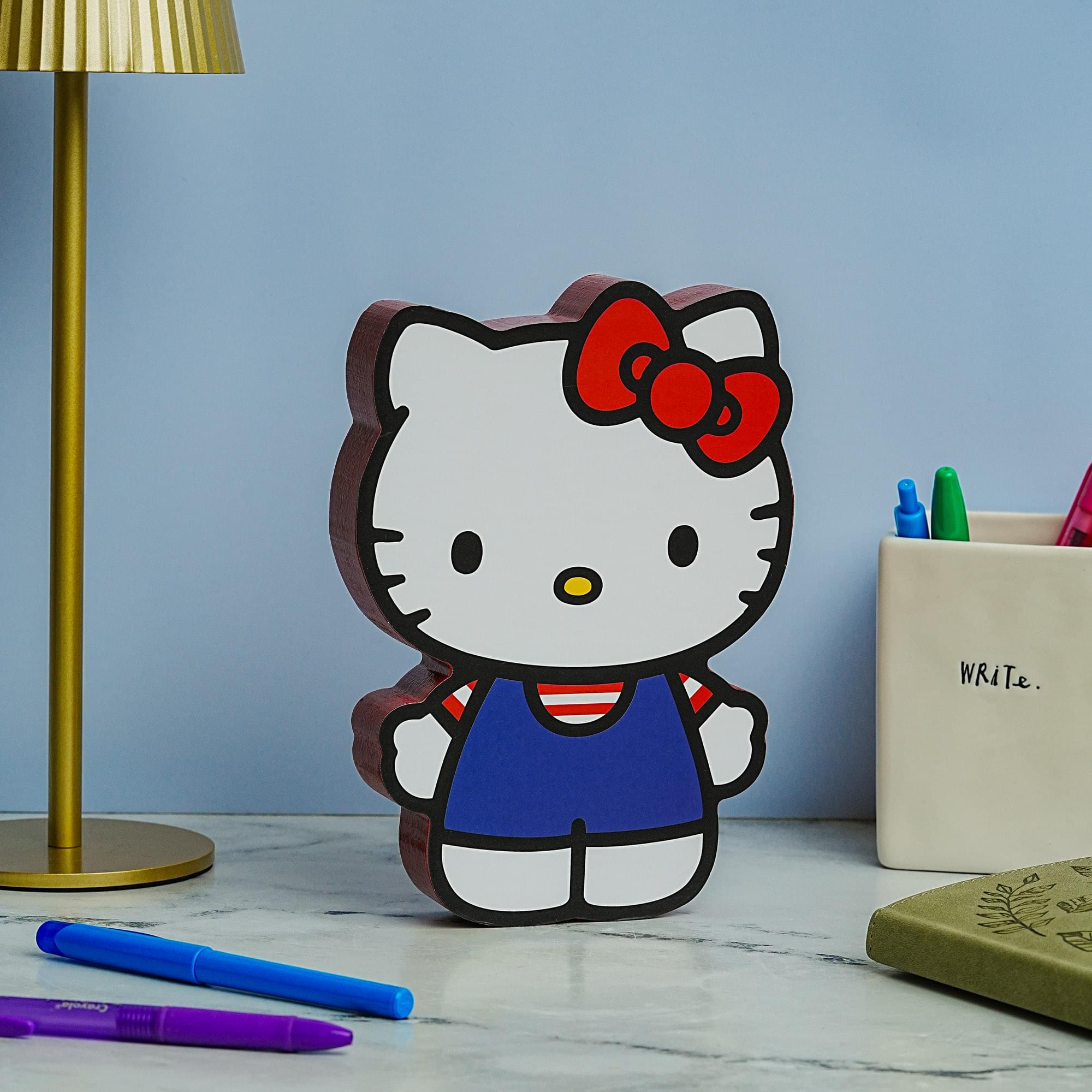 Sanrio Hello Kitty Classic Die-Cut Wooden Wall Art Sign | 8 x 6 Inches