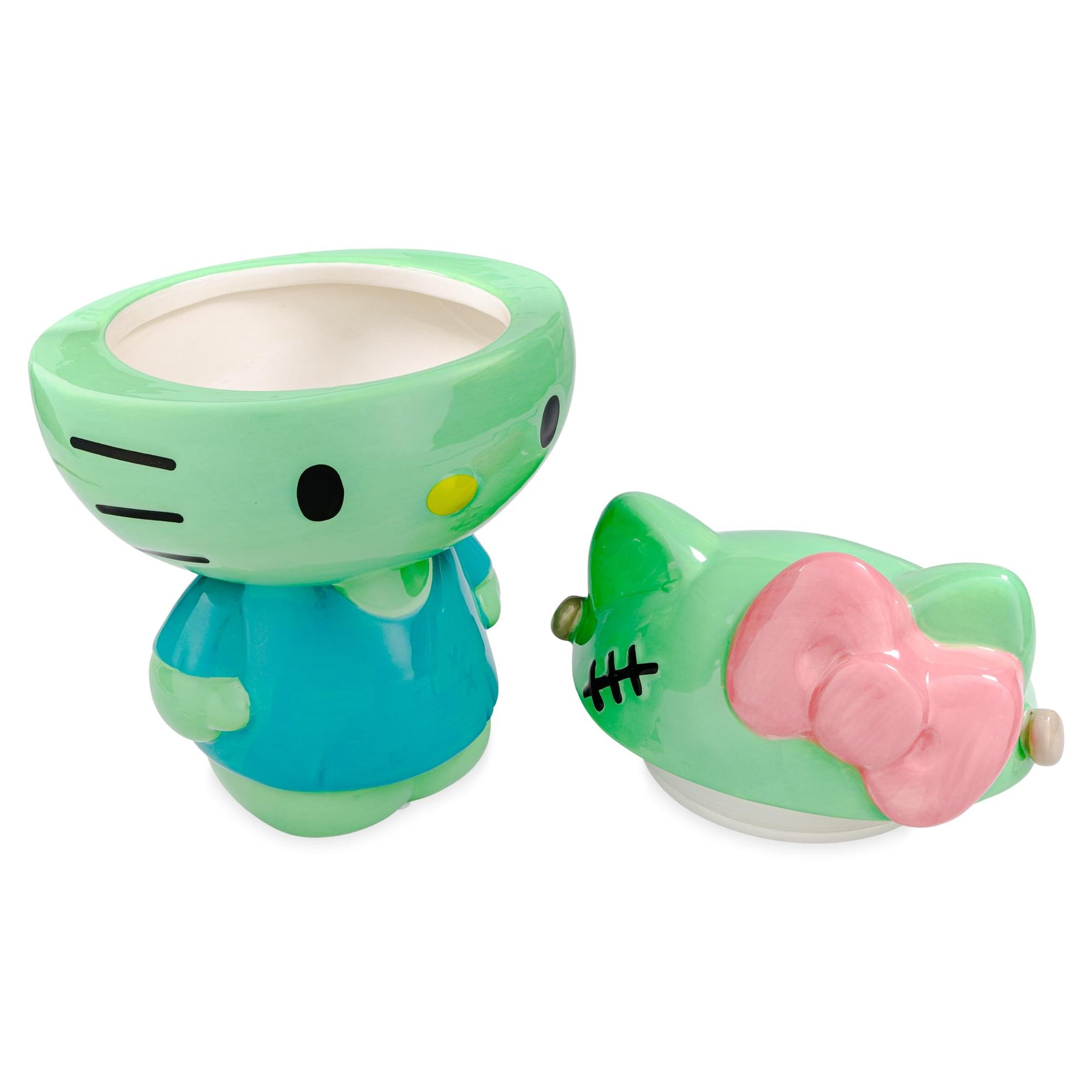 Sanrio Hello Kitty Frankenstein Sculpted Ceramic Snack Jar With Lid