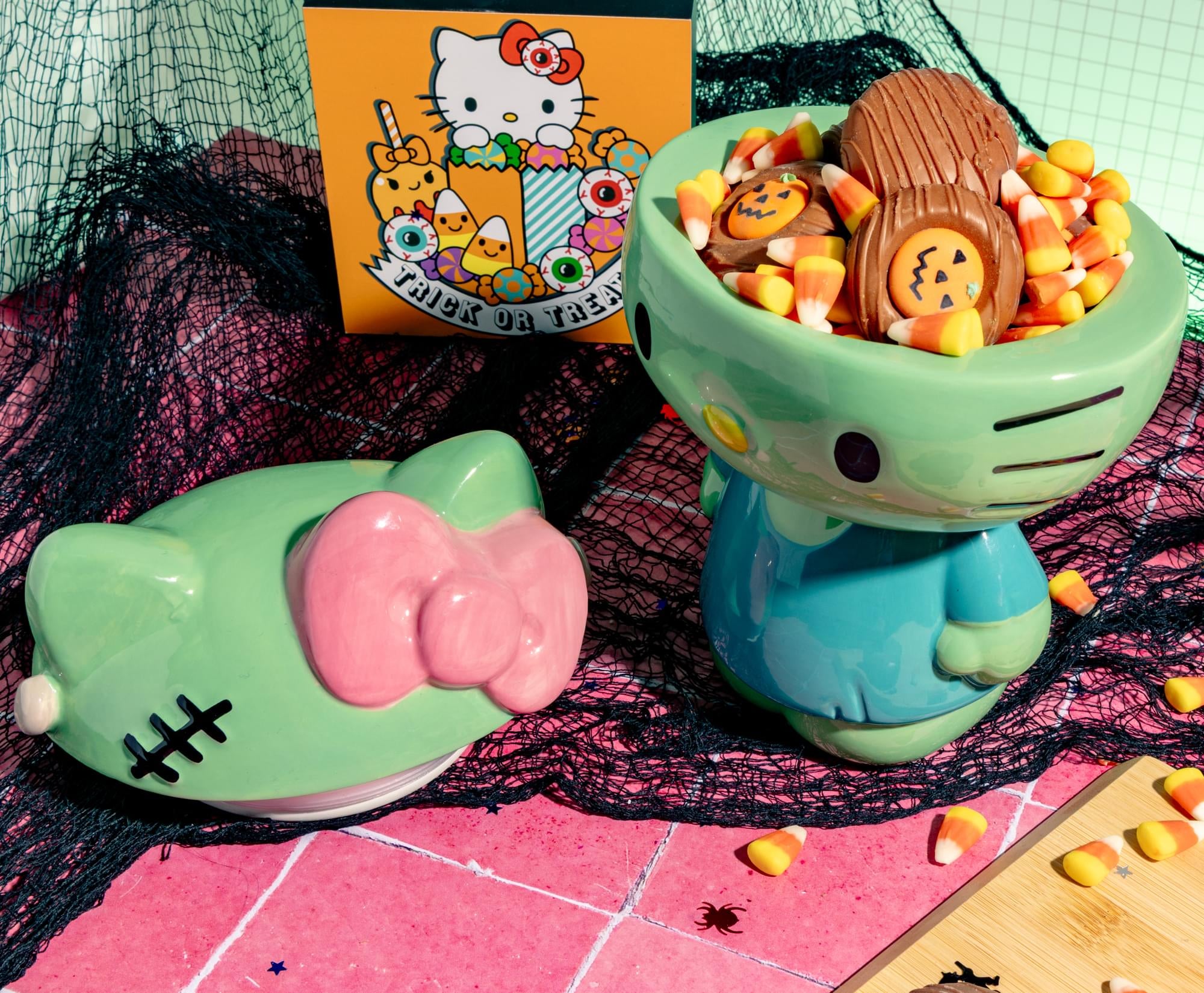 Sanrio Hello Kitty Frankenstein Sculpted Ceramic Snack Jar With Lid