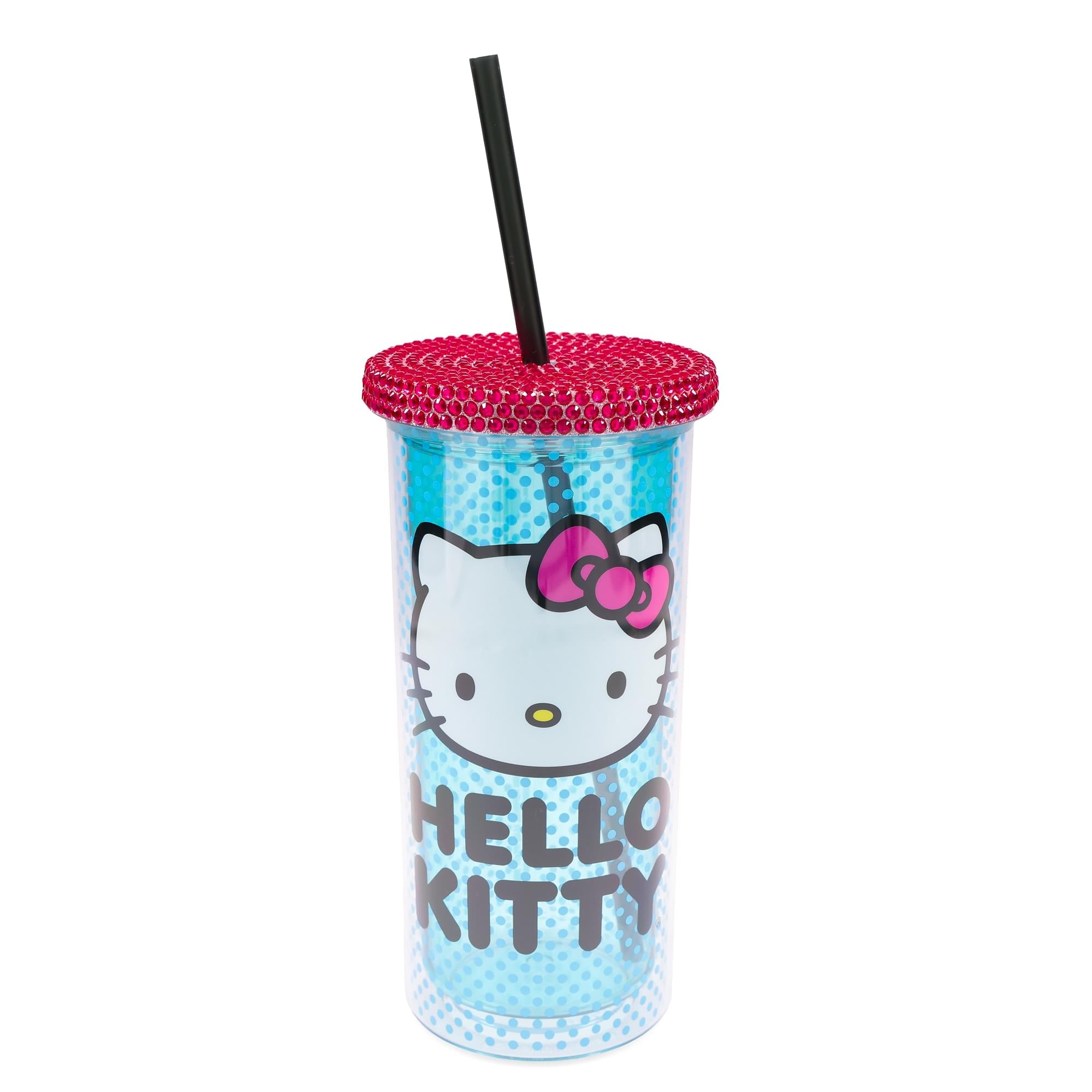 Hello Kitty Cold Hello Kitty Pink Bow 20oz Cold Cup w/ Lid & Straw | Free Shipping