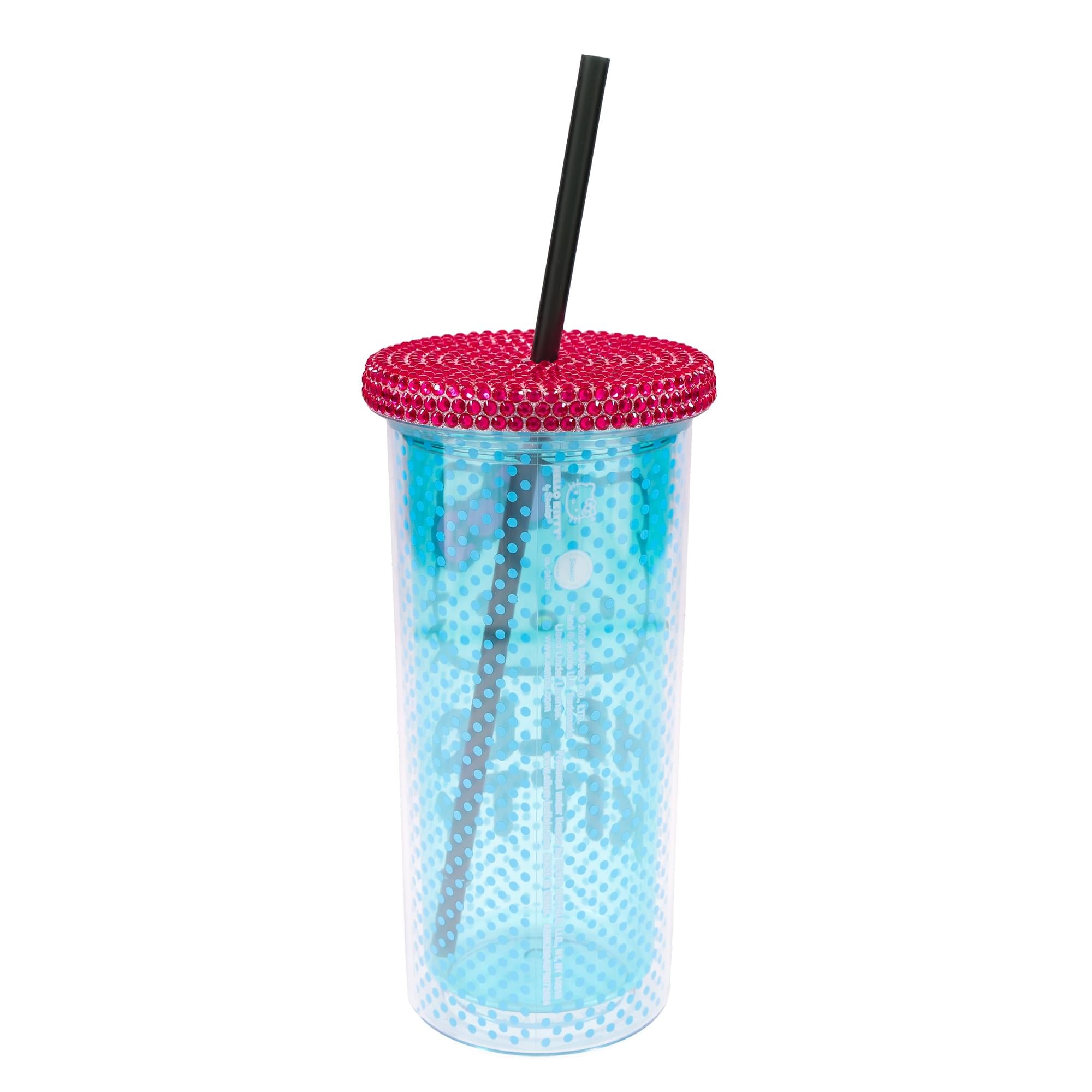Sanrio Hello Kitty Polka Dots Carnival Cup With Lid and Straw | Holds 20 Ounces