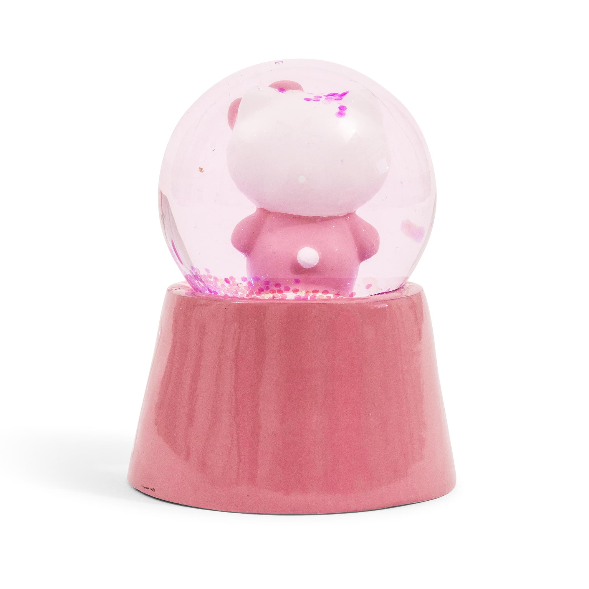 Sanrio Hello Kitty Pink Skeleton 3-Inch Mini Light-Up Snow Globe