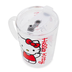 Sanrio Hello Kitty Red Outfit Glass Mug With Lid | Holds 14 Ounces