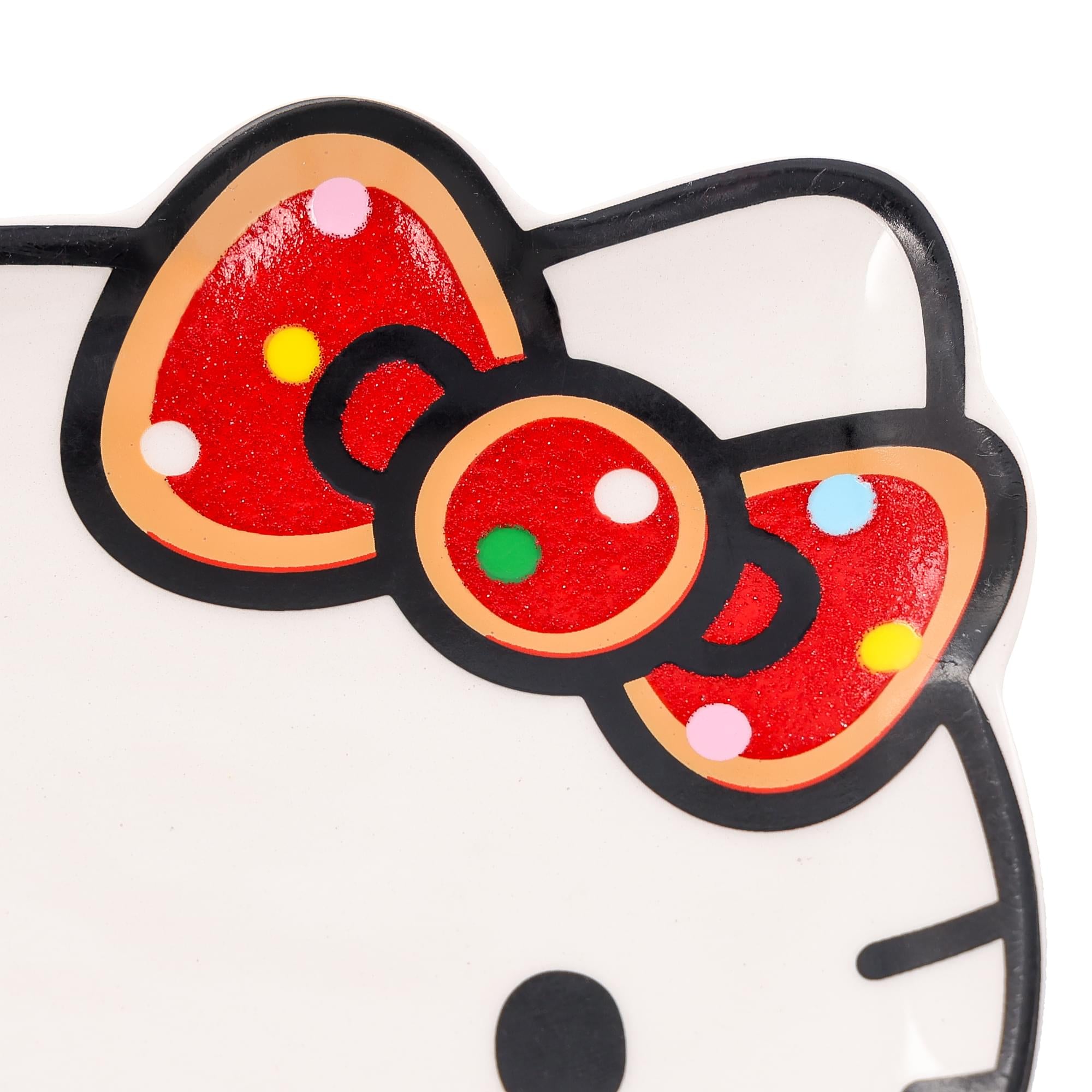 Sanrio Hello Kitty Glitter Bow Sculpted Ceramic Trinket Tray Dish
