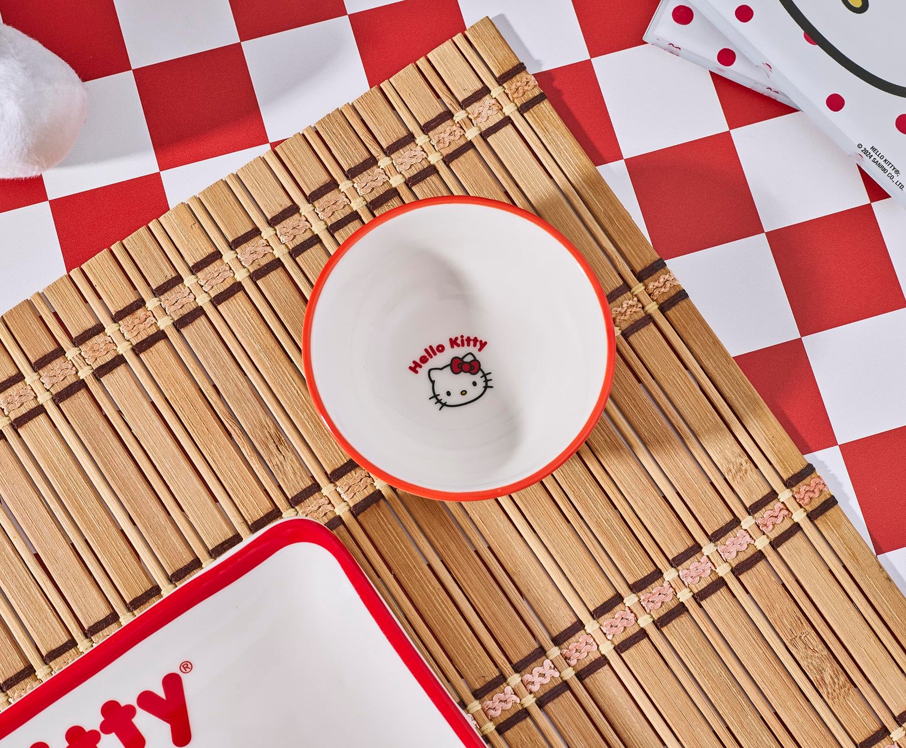 Sanrio Hello Kitty Icons 3-Piece Sushi Set With Sauce Bowl and Chopsticks