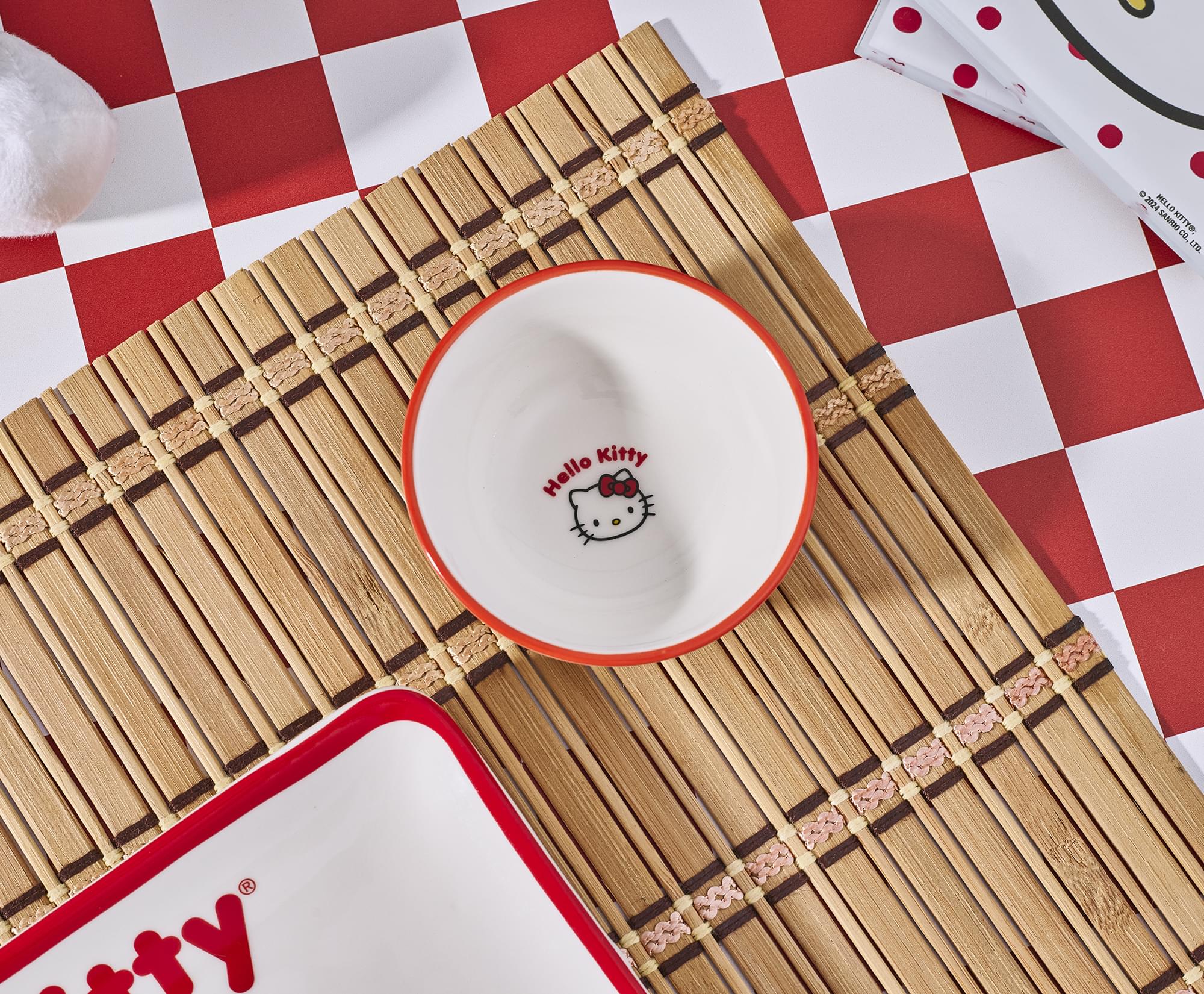 Sanrio Hello Kitty Icons 3-Piece Sushi Set With Sauce Bowl and Chopsticks