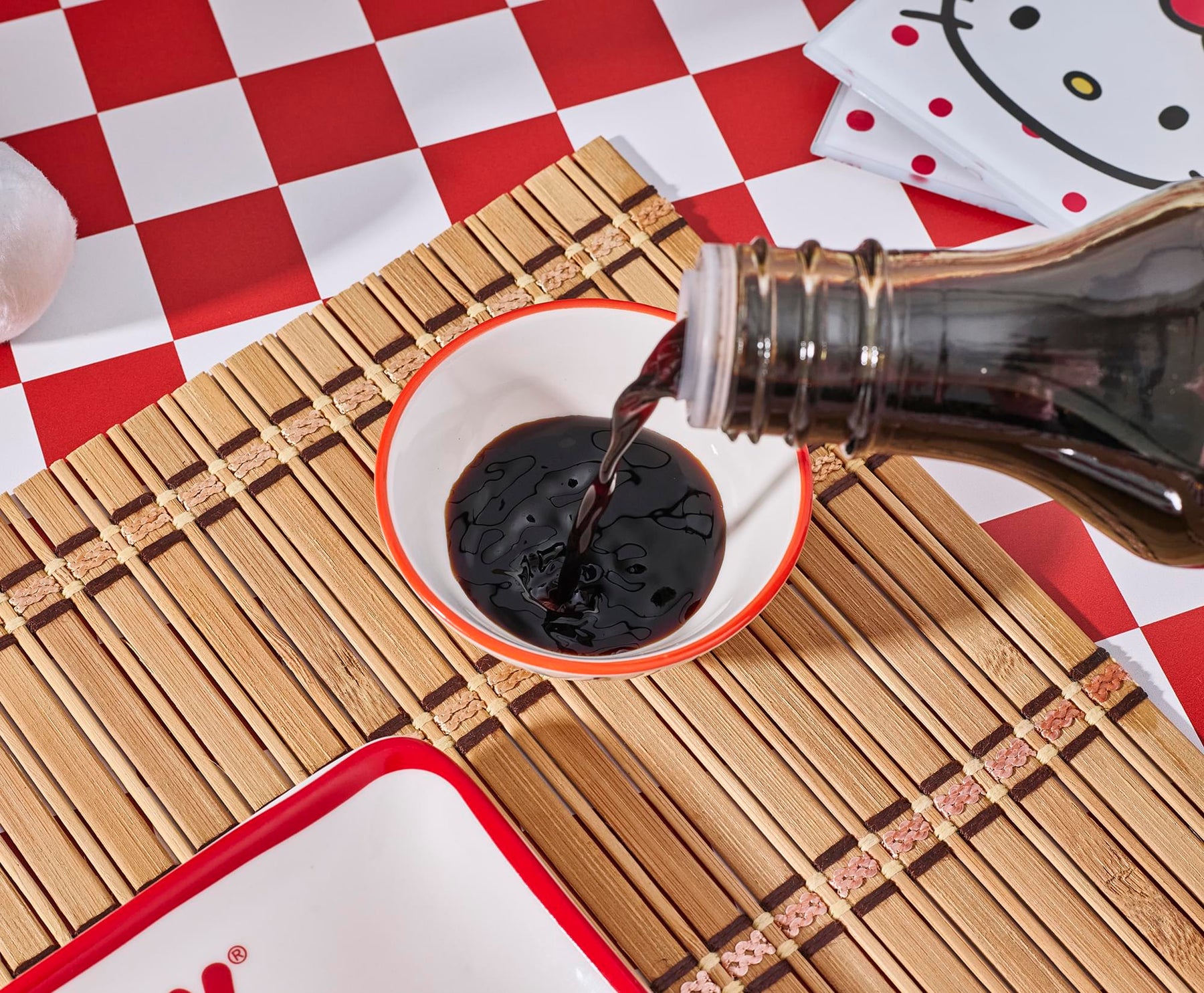 Sanrio Hello Kitty Icons 3-Piece Sushi Set With Sauce Bowl and Chopsticks