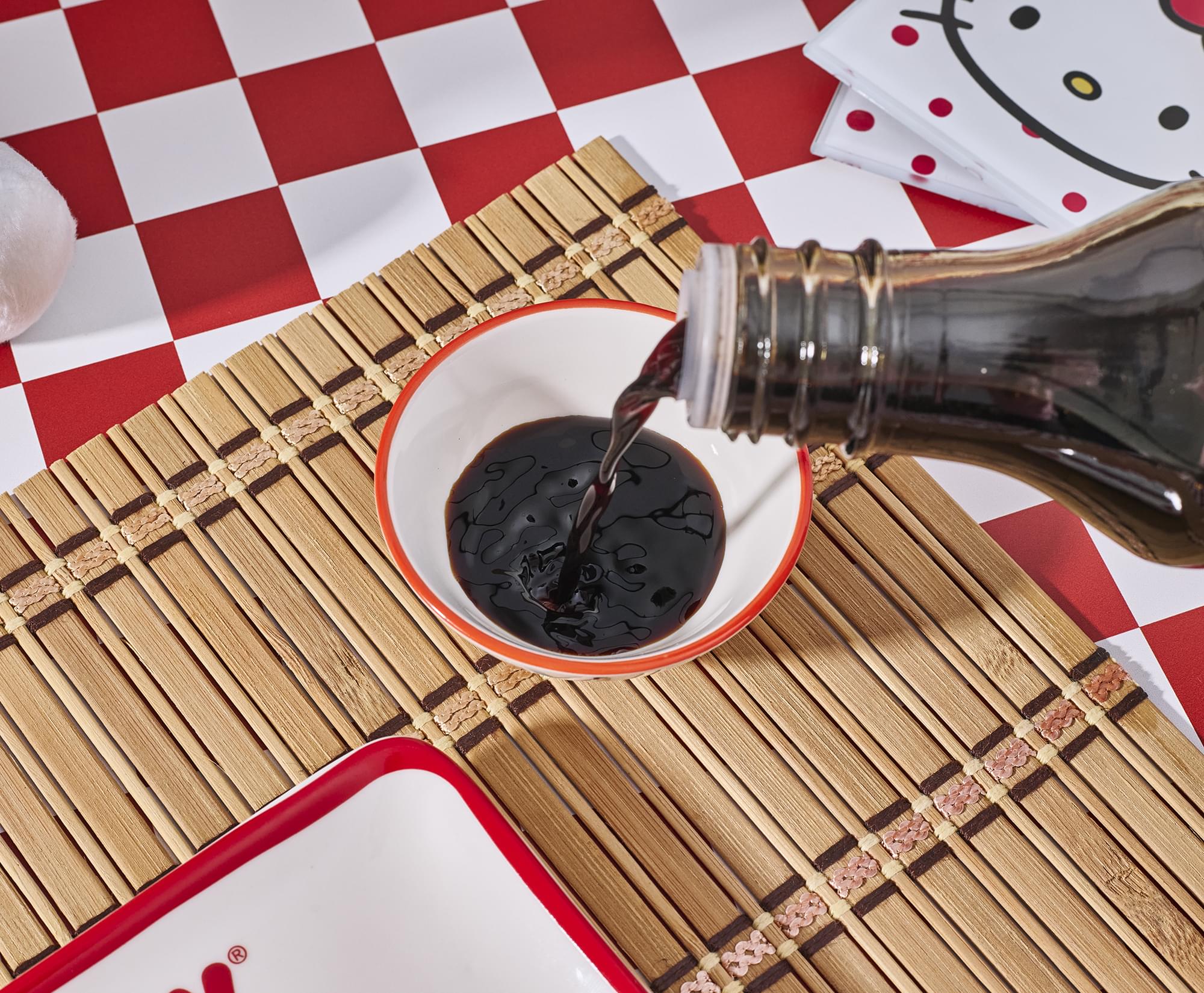 Sanrio Hello Kitty Icons 3-Piece Sushi Set With Sauce Bowl and Chopsticks