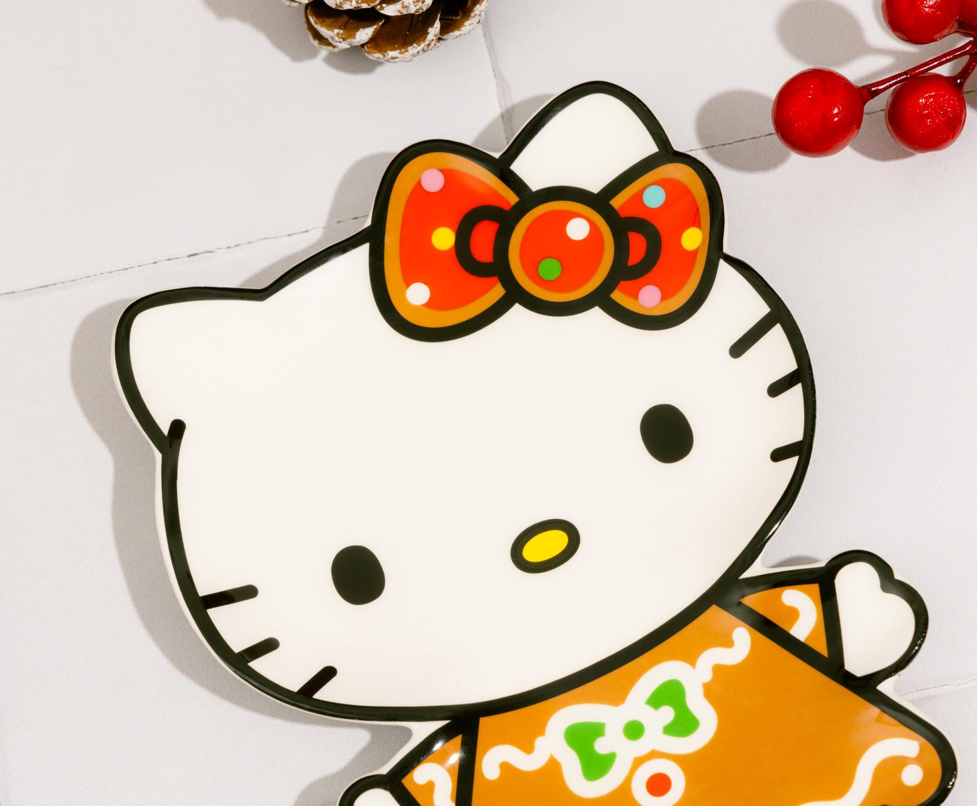 Sanrio Hello Kitty Gingerbread Dress Sculpted Ceramic Trinket Tray