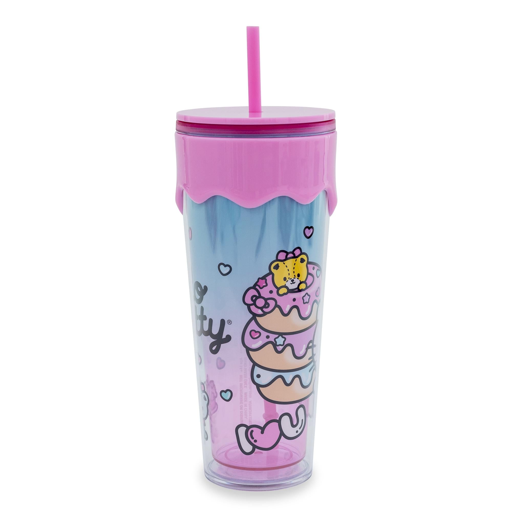 Sanrio Hello Kitty Donuts and Sweets 26-Ounce Plastic Carnival Cup With Straw