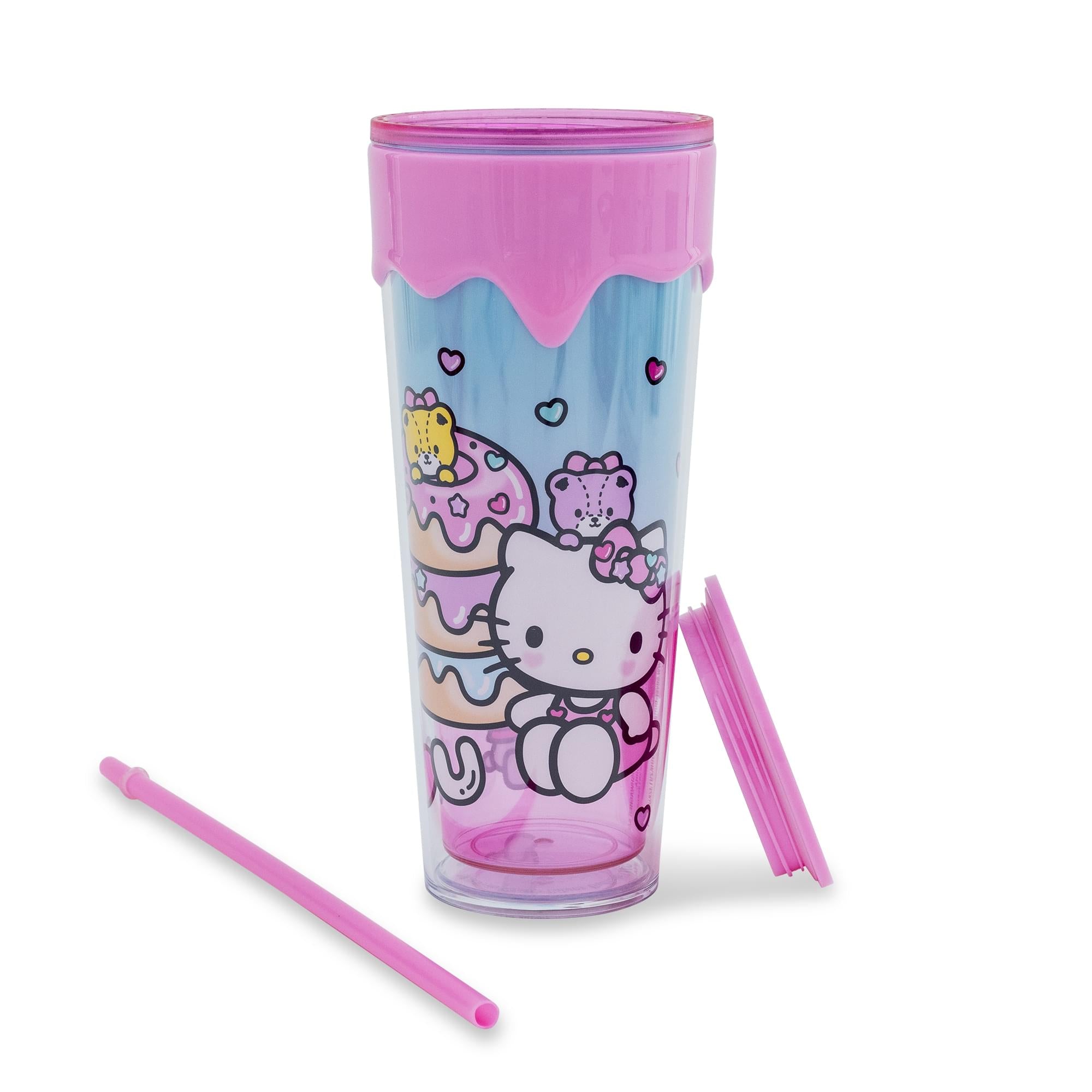 Sanrio Hello Kitty Donuts and Sweets 26-Ounce Plastic Carnival Cup With Straw