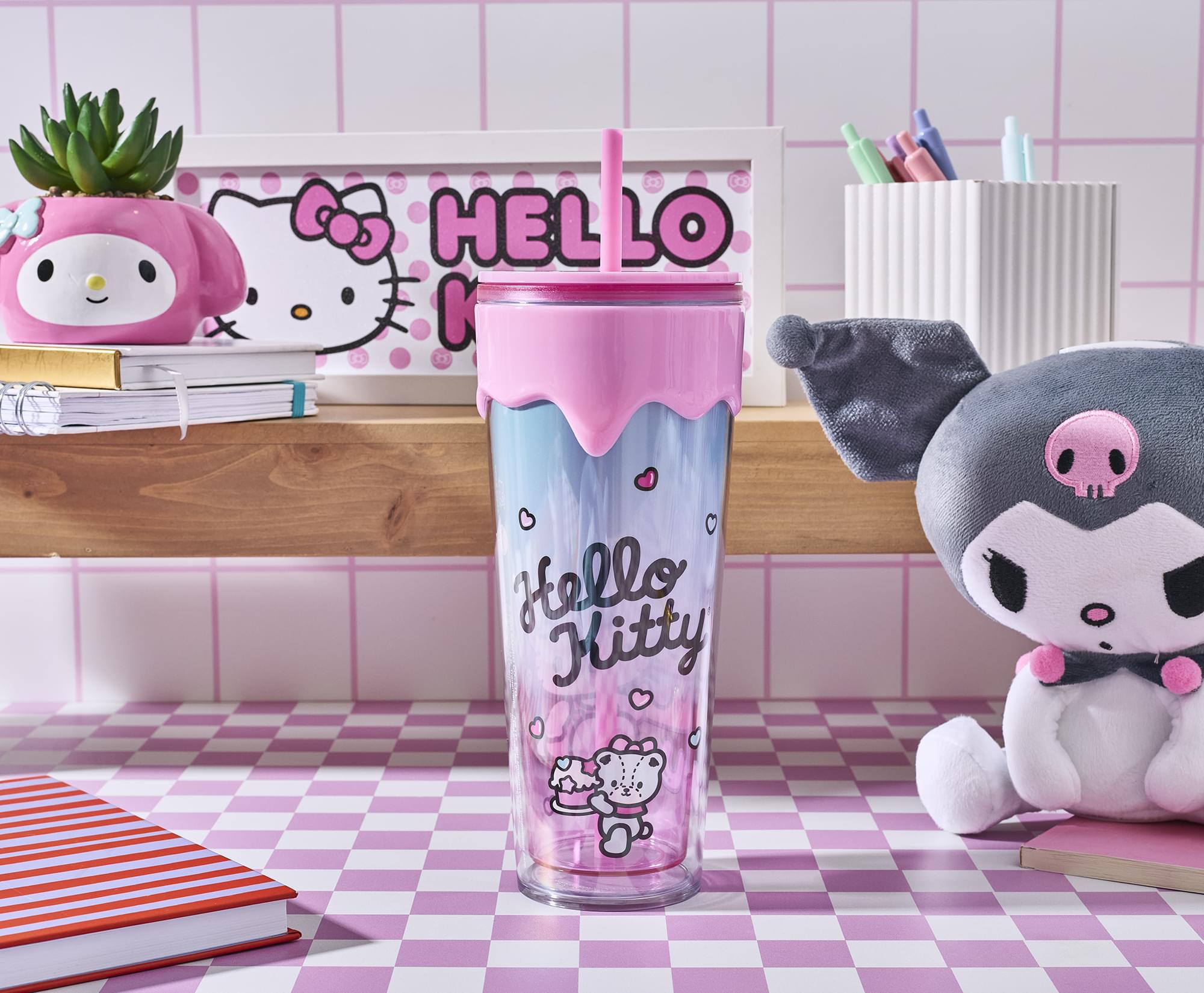 Sanrio Hello Kitty Donuts and Sweets 26-Ounce Plastic Carnival Cup With Straw