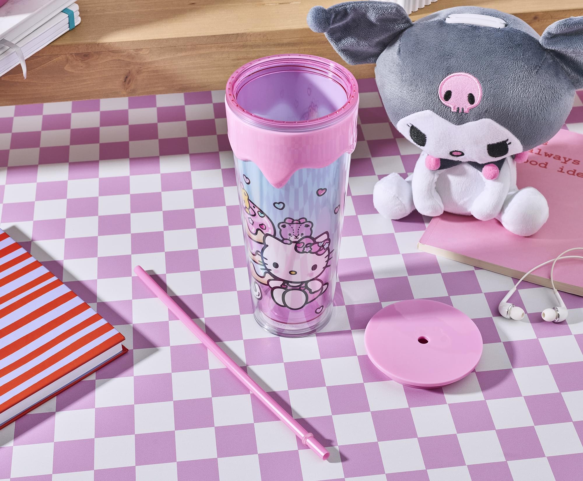 Sanrio Hello Kitty Donuts and Sweets 26-Ounce Plastic Carnival Cup With Straw